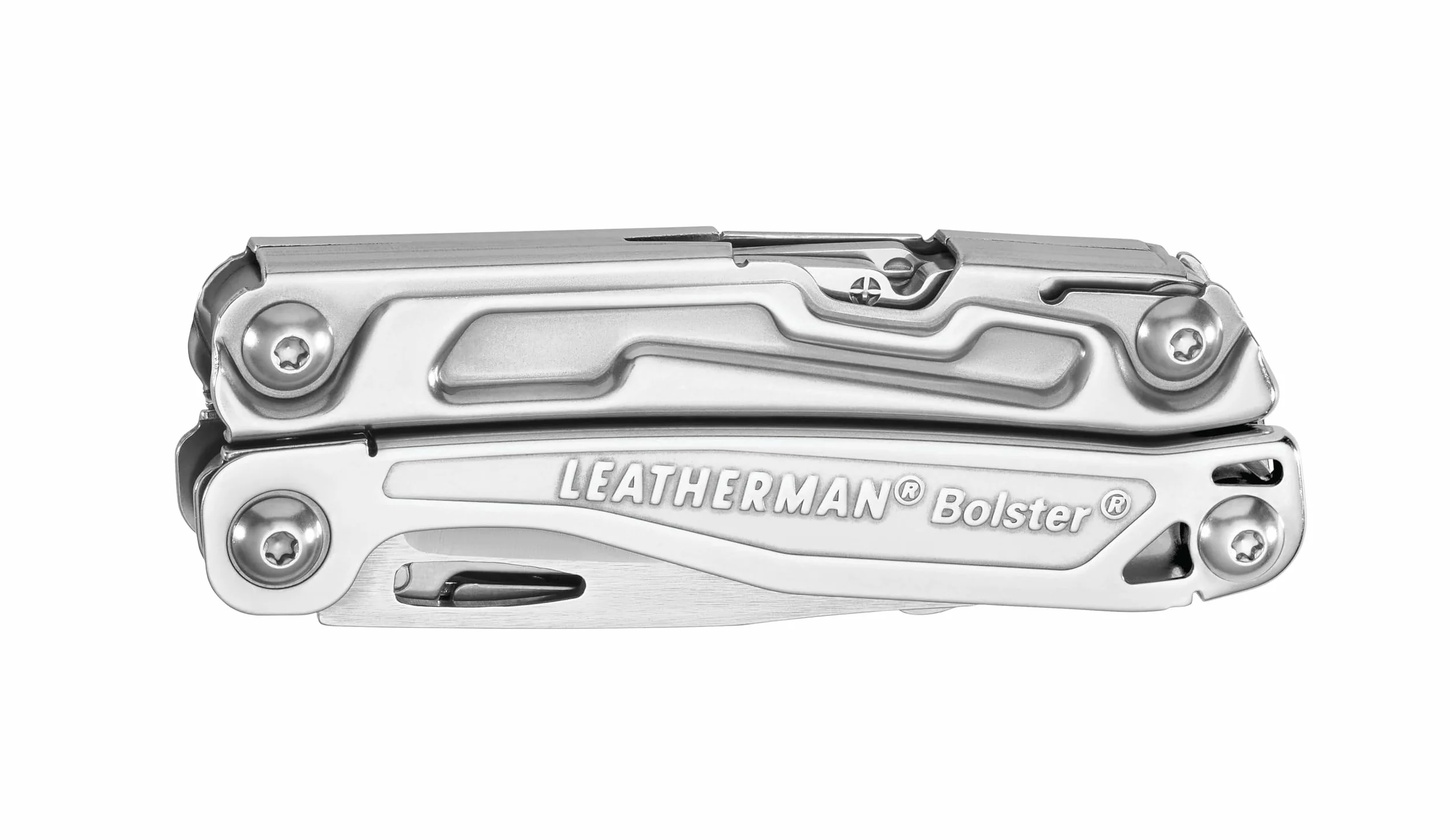 Leatherman Multitool Bolster 13 w 1 - z Pincetami, Nożem 420HC, Klipem do Kieszeni, Lekka Stal Nierdzewna