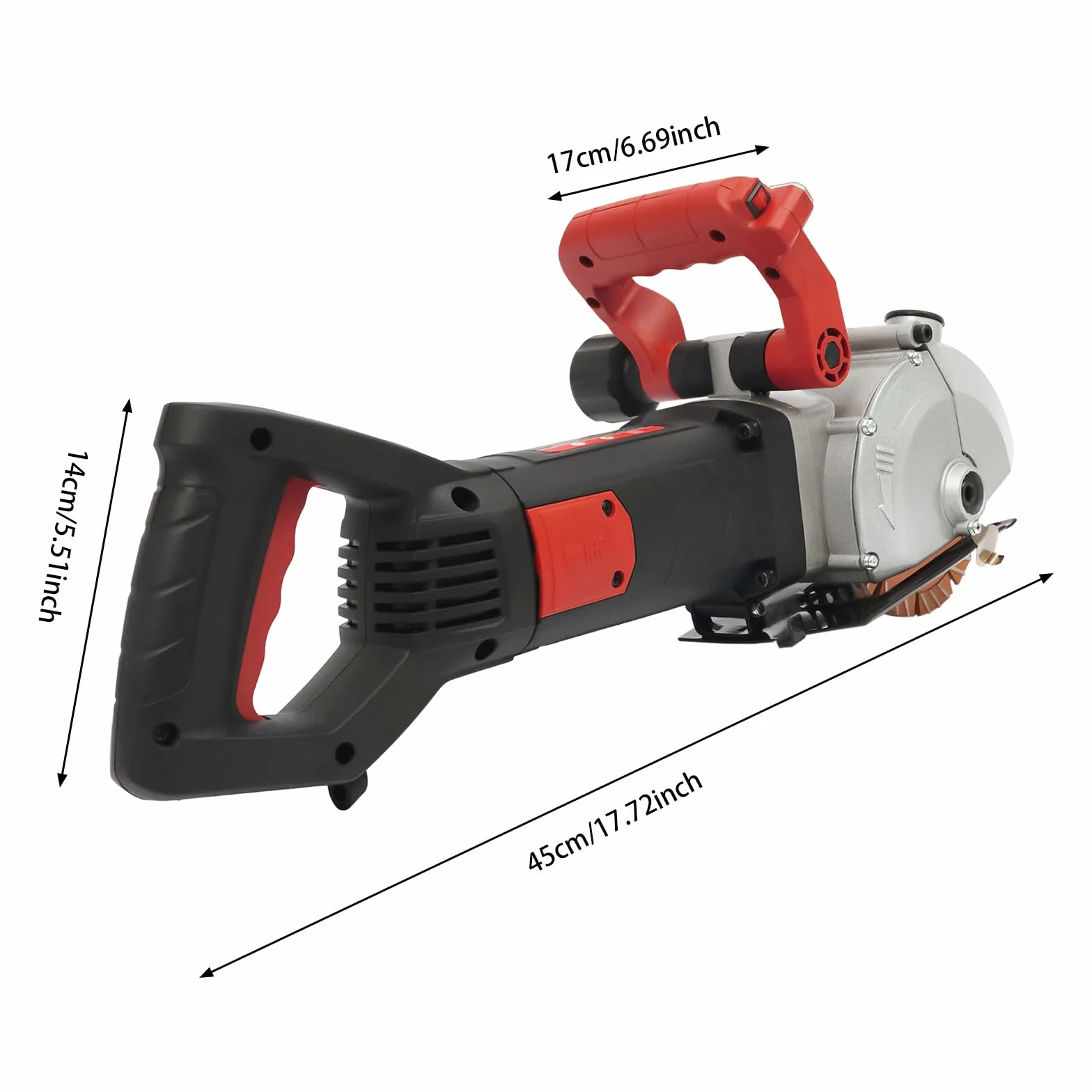 Bruzdownica szczelinowa 4800 W, tarcza tnąca Ø 133 mm, frez murowy 6200 obr./min, frez szczelinowy o głębokości 41 mm, elektryczna frezarka do ścian, do marmuru, granitu, betonu