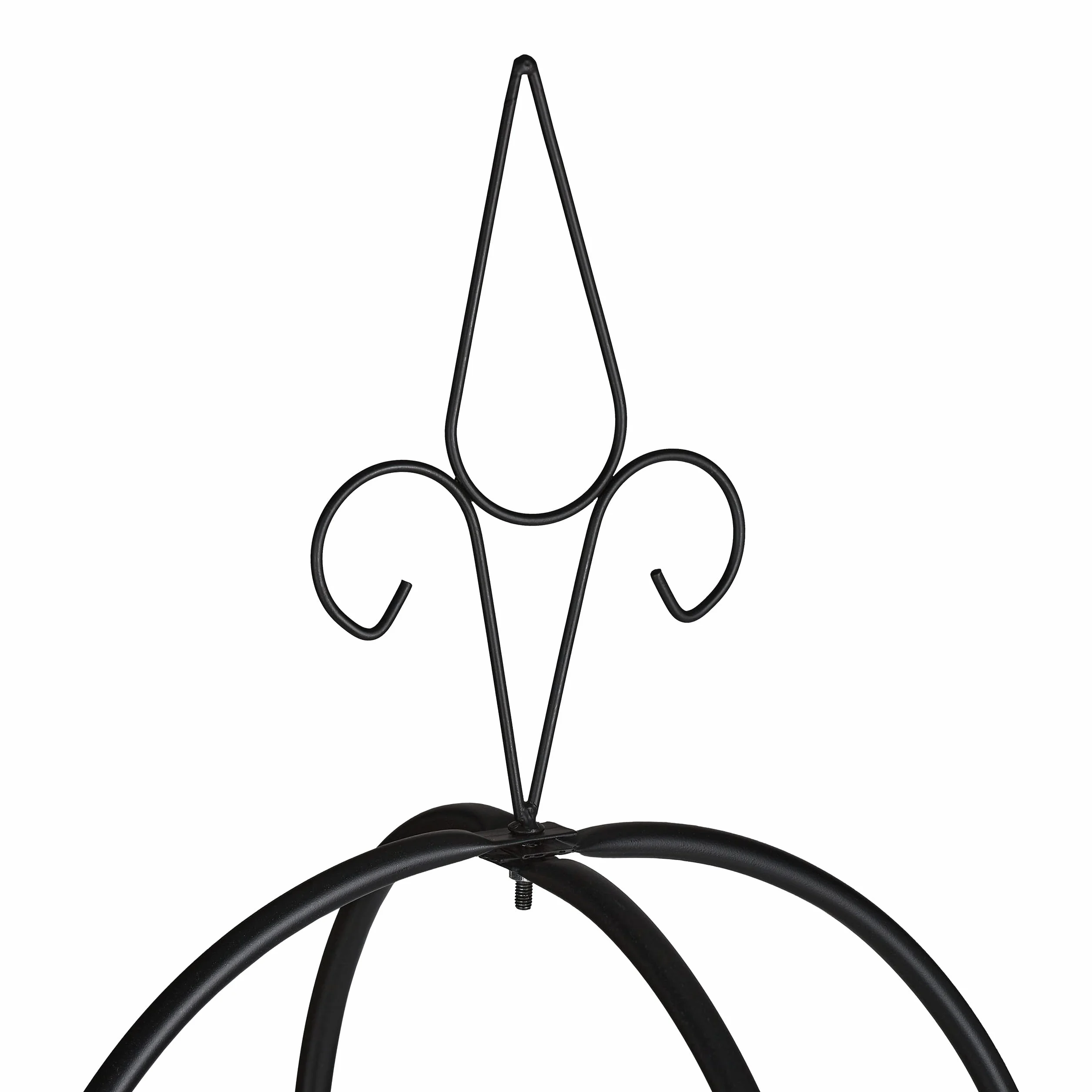 Relaxdays Pergola Obelisk, wysokość 200 cm, do roślin pnących, metalowa, wolnostojąca, pomoc do wspinaczki róż, czarna, 200 x 41 cm