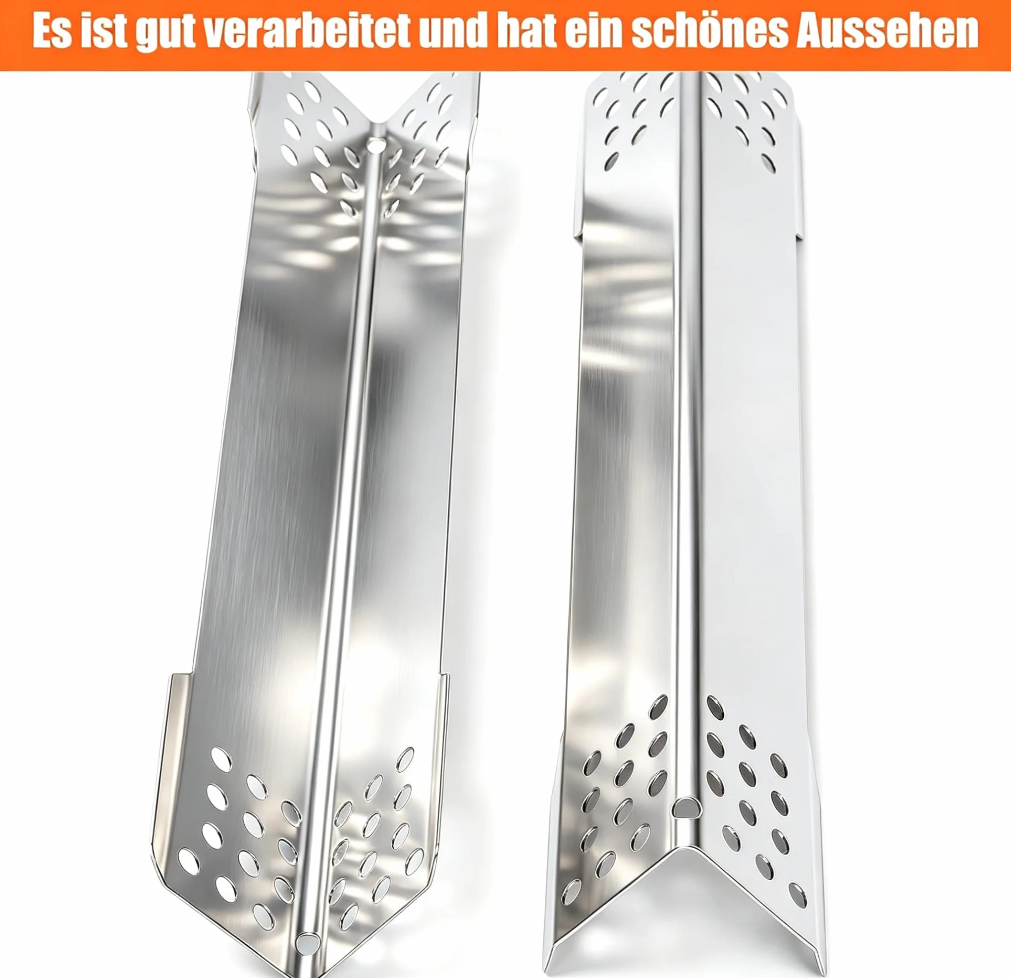 Osłona palnika ze stali nierdzewnej 40,2 cm do Rösle Videro G3, G3-S, Vario+, rozdzielacz płomienia 1,0 mm 4 sztuki