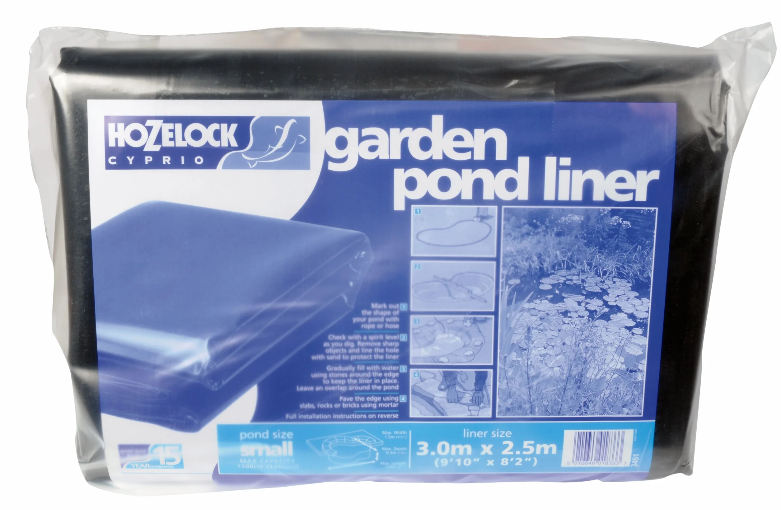 Hozelock wkładka do stawu 3 m x 2,5 m czarna