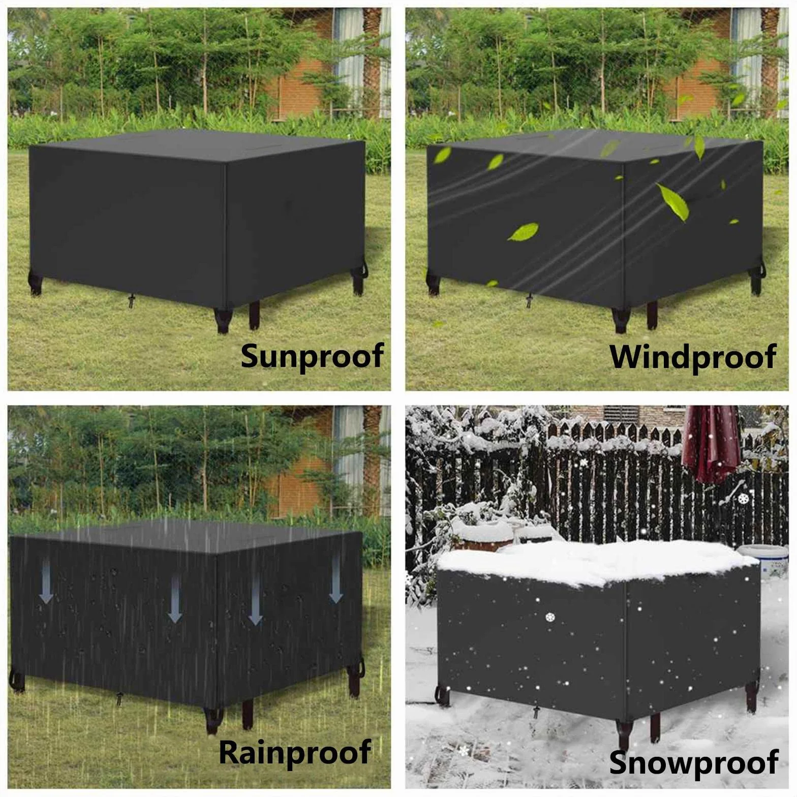 Pokrowce na meble ogrodowe 90x80x70 cm Wodoodporne Anty-UV 420D Oxford