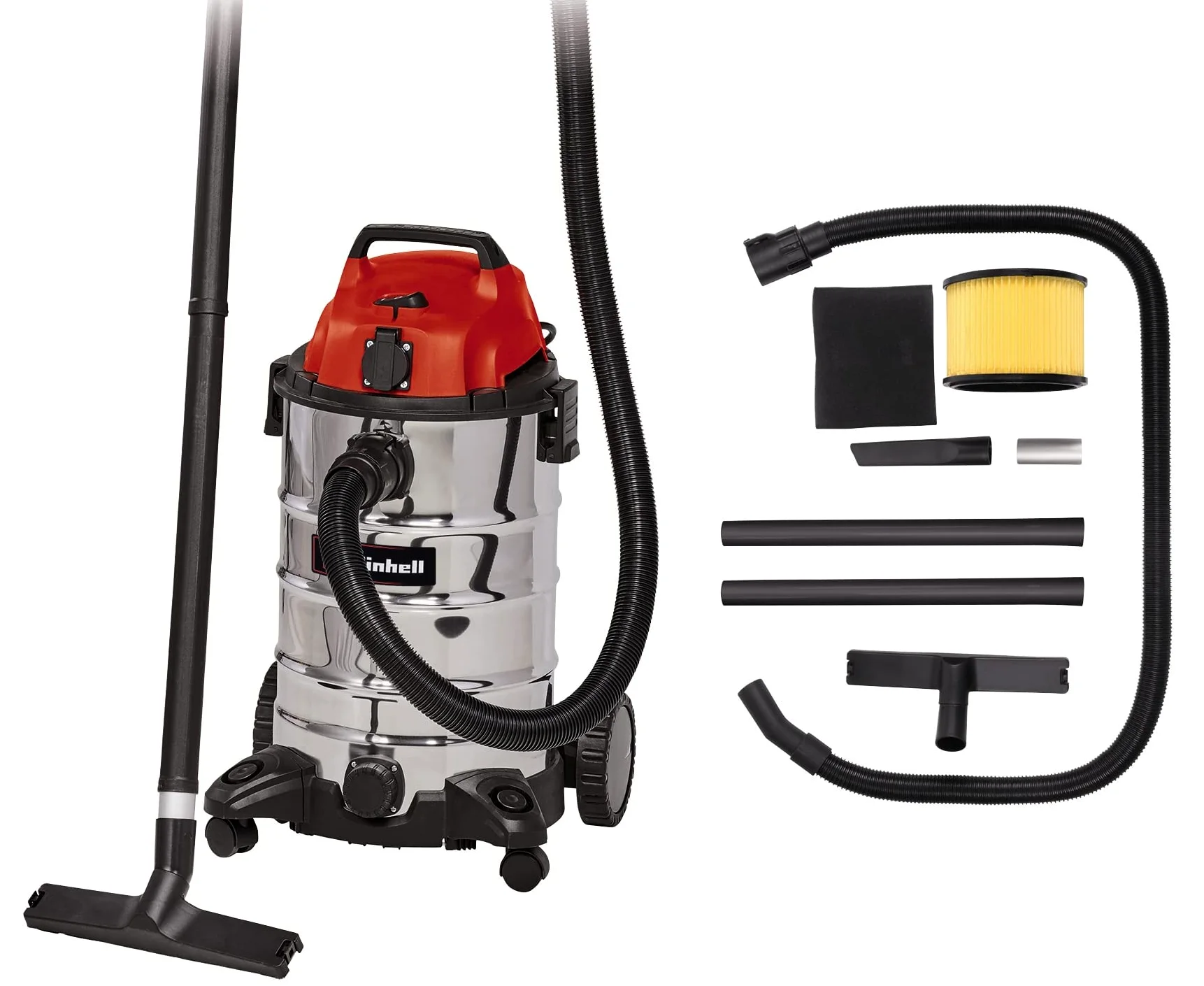 Einhell 2342190 Odkurzacz Na Sucho I Mokro, 230 V, Czerwony, 1500 W