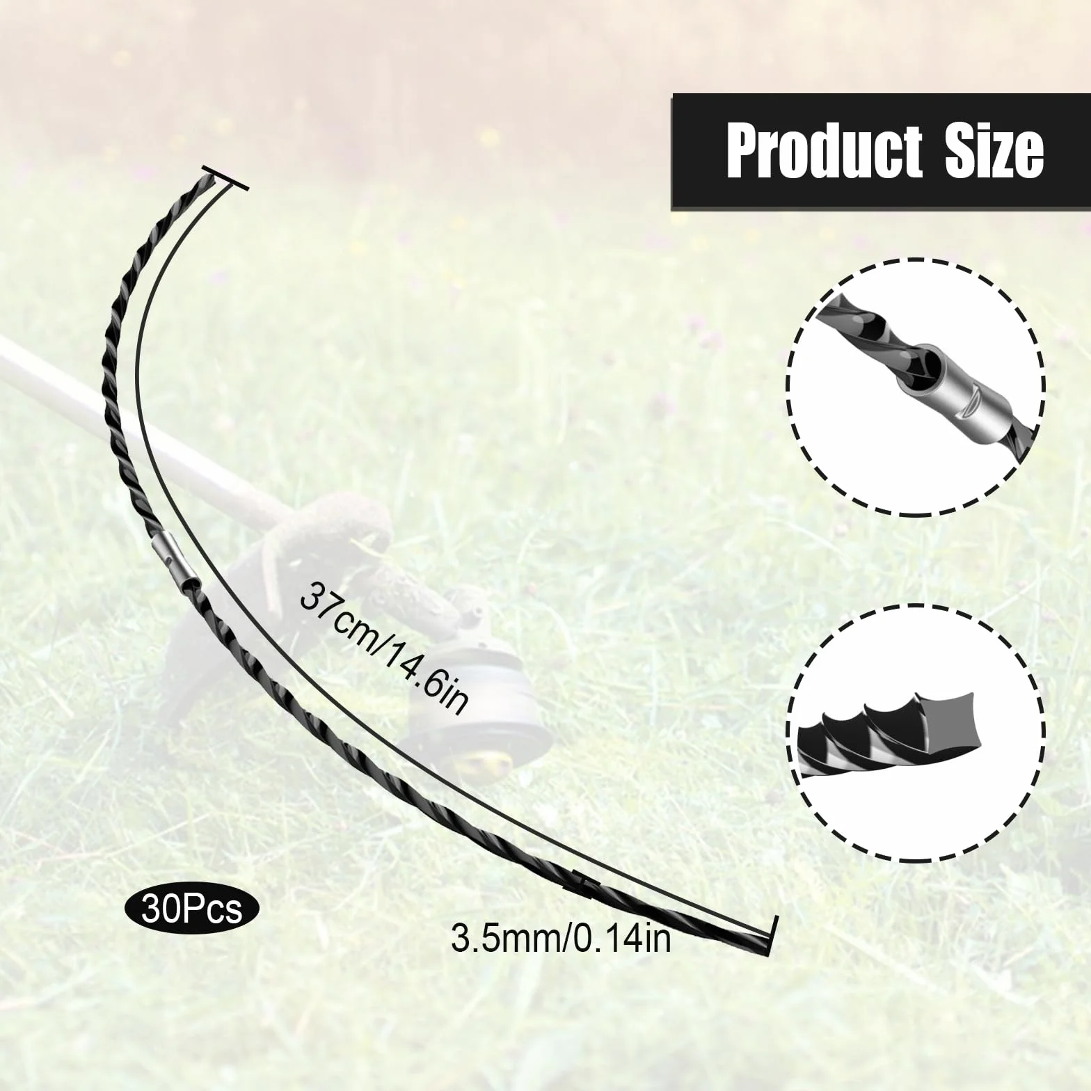 Bosch F016800431 Linia do przycinania, żyłka do trawy 37 cm × 3,5 mm, 20 sztuk