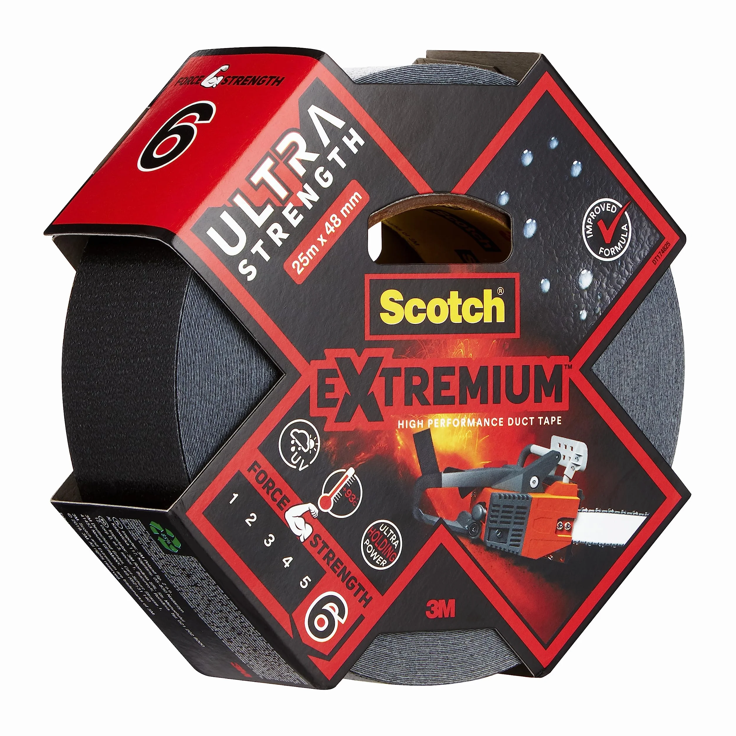 Scotchblue Extremium Taśma z Tkaniny Ultra, Czarny, 25m x 48mm