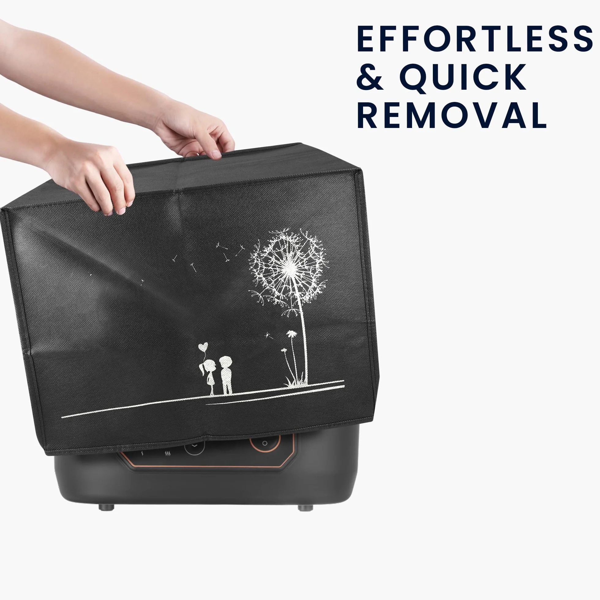 kwmobile Etui ochronny do Russell Hobbs SatisFry frytkownica na gorące powietrze biały czarny