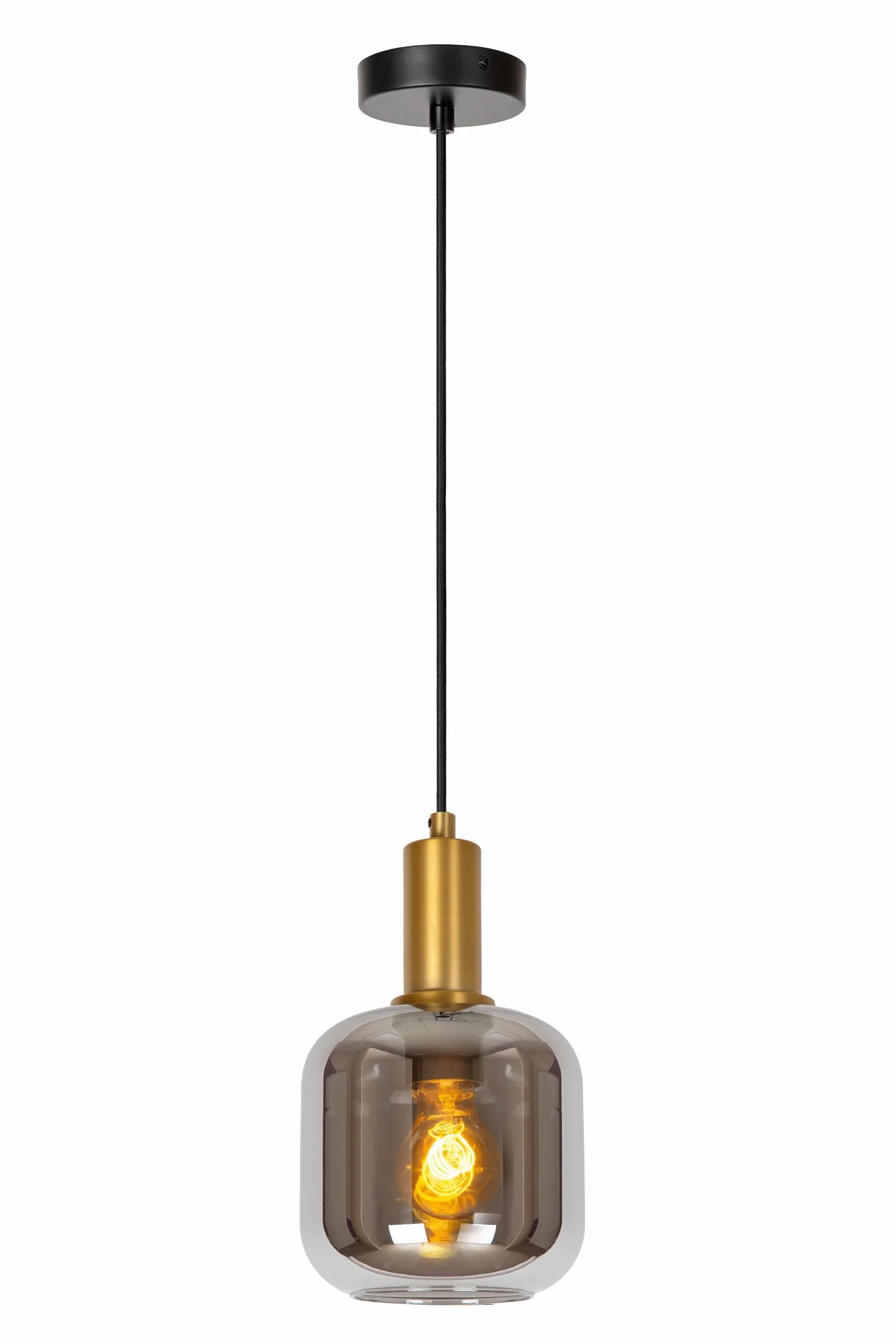 LUCIDE JOANET - Zawieszenie - Ø 16 cm - 1xE27 - Dym
