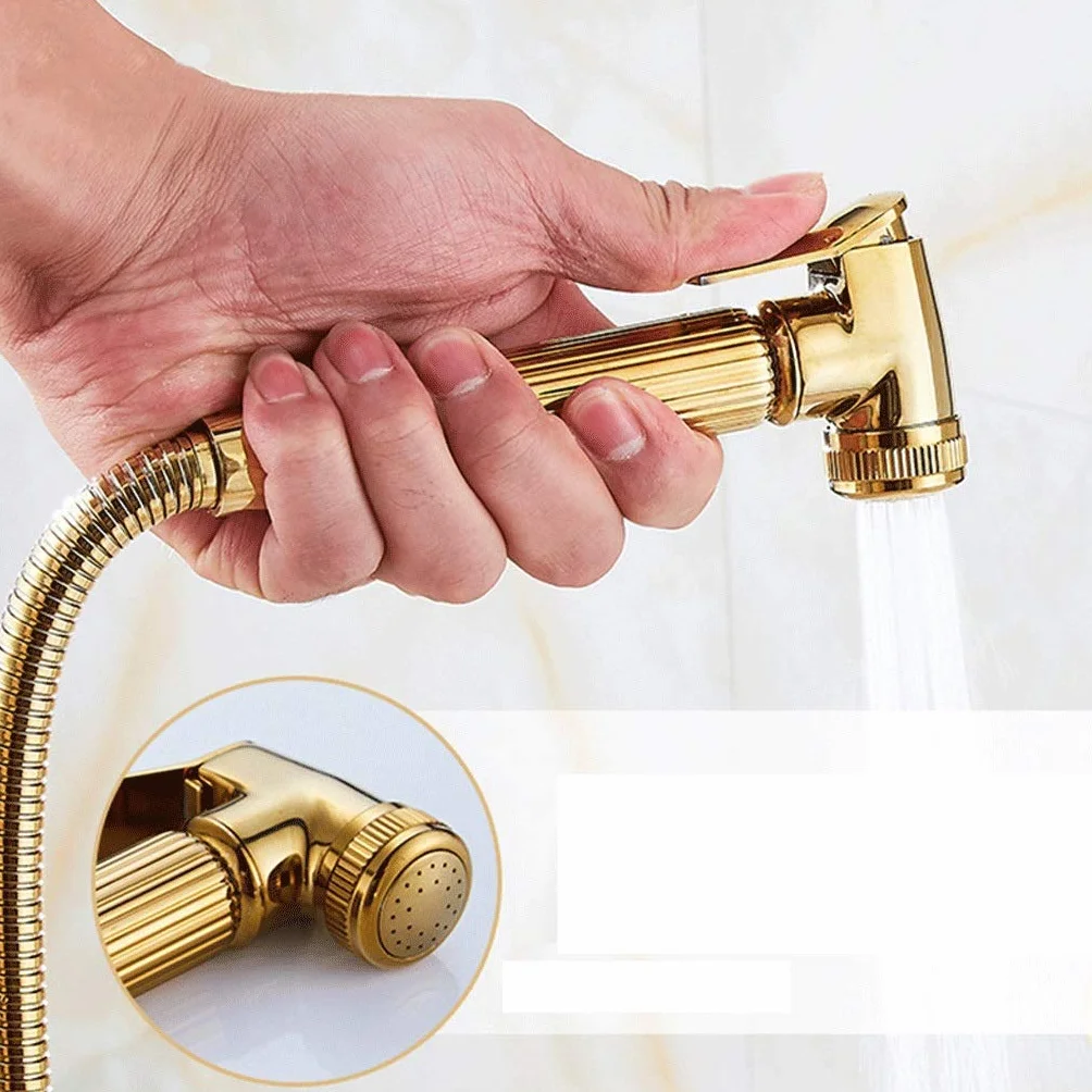 Domowy Hotelowy Biały Złoty Europejski Styl Lakierowany Obrotowy Przełącznik Przyciskowy Wielofunkcyjny Zestaw Natryskowy Funkcja Pistoletu Natryskowego Prysznic Ciśnieniowy Domowy Kwadratowy System P