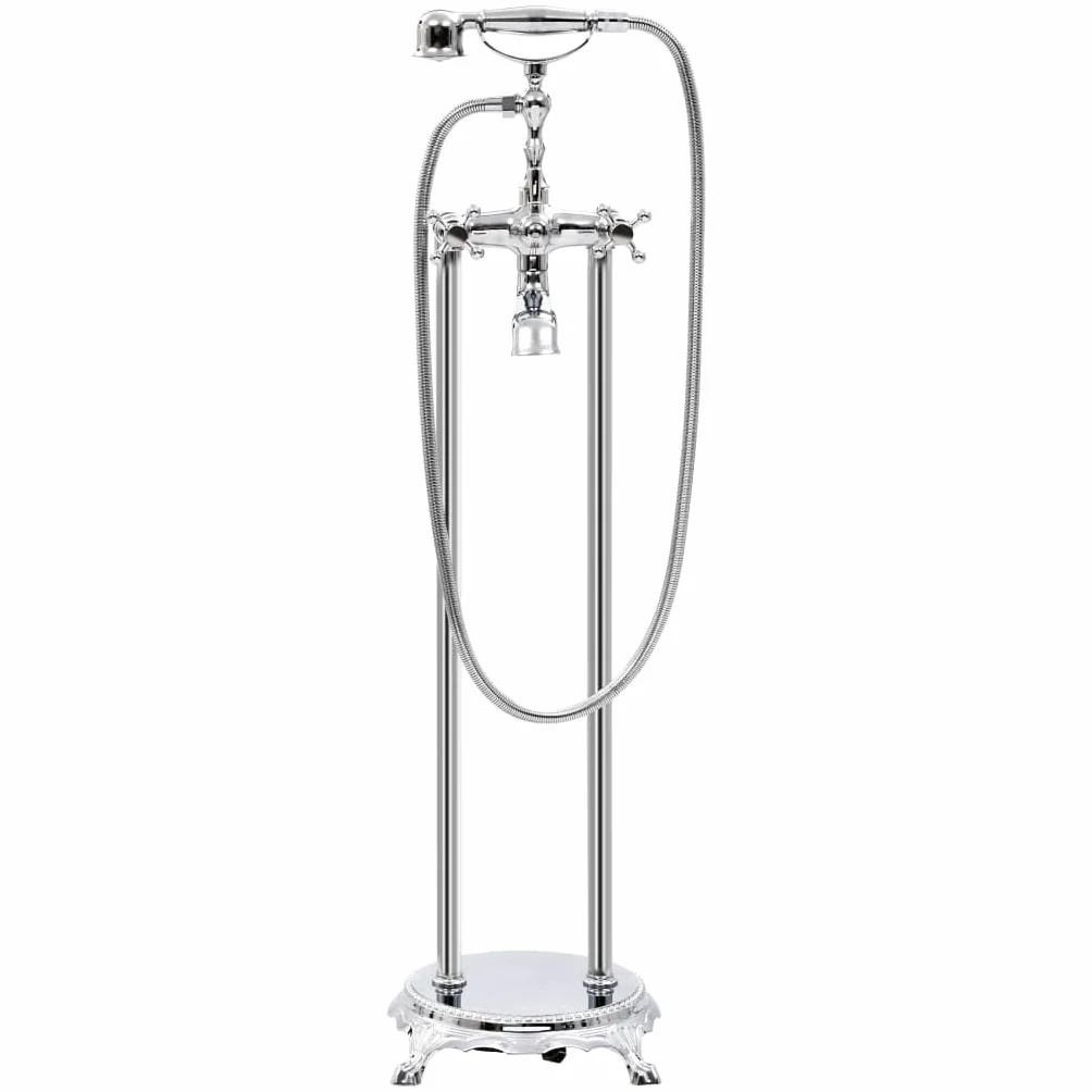 vidaXL Bateria wolnostojąca do wanny, stal nierdzewna, 99,5 cm