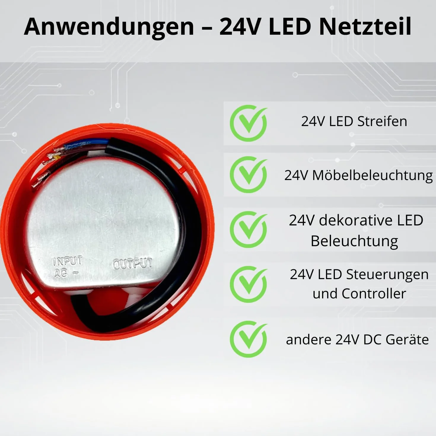 Zasilacz do taśmy LED 24V 2,5A 60W Dopuszkowy Wodoporny IP67