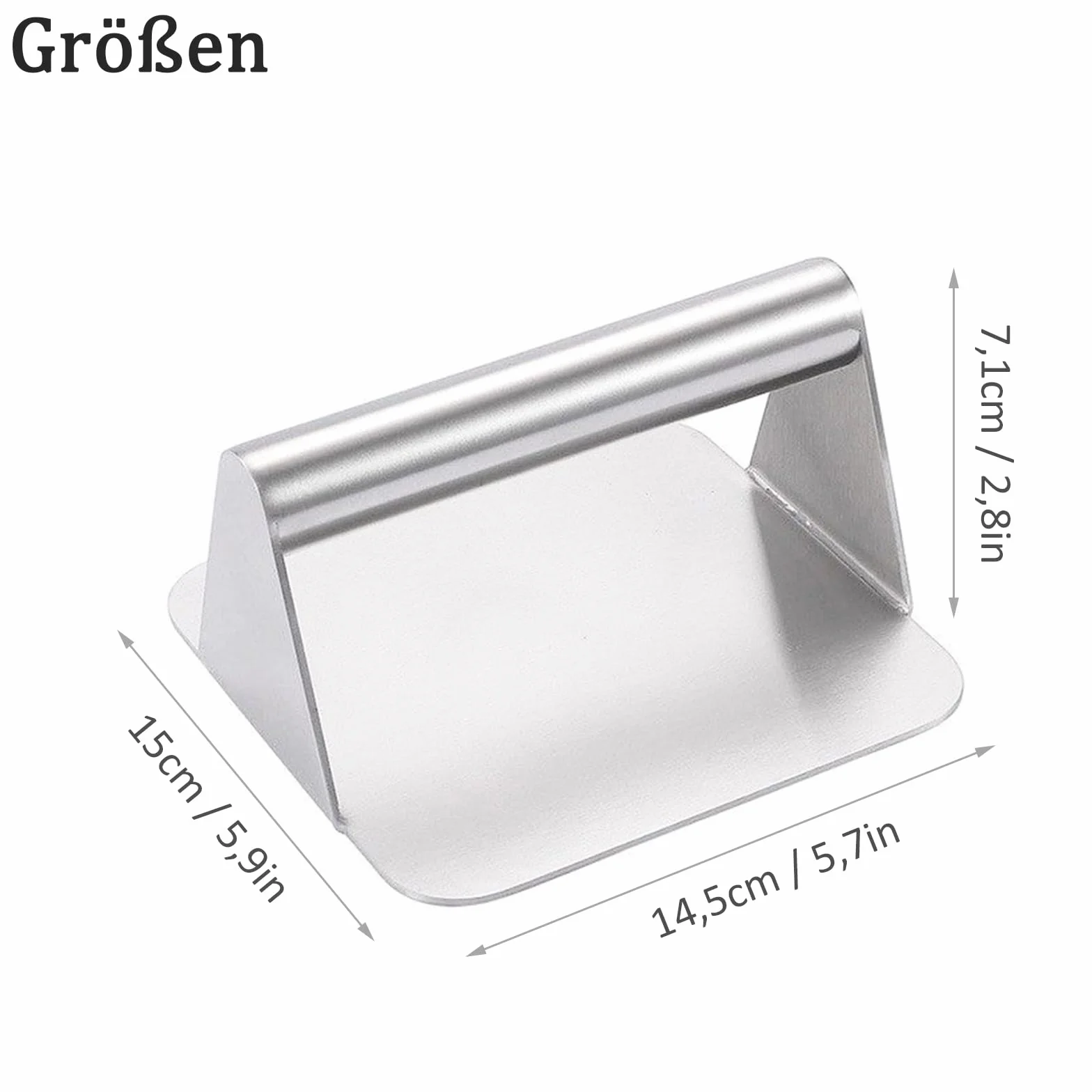 Prasa do burgerów ze stali nierdzewnej kwadratowa do grillowania Flat Top Grill