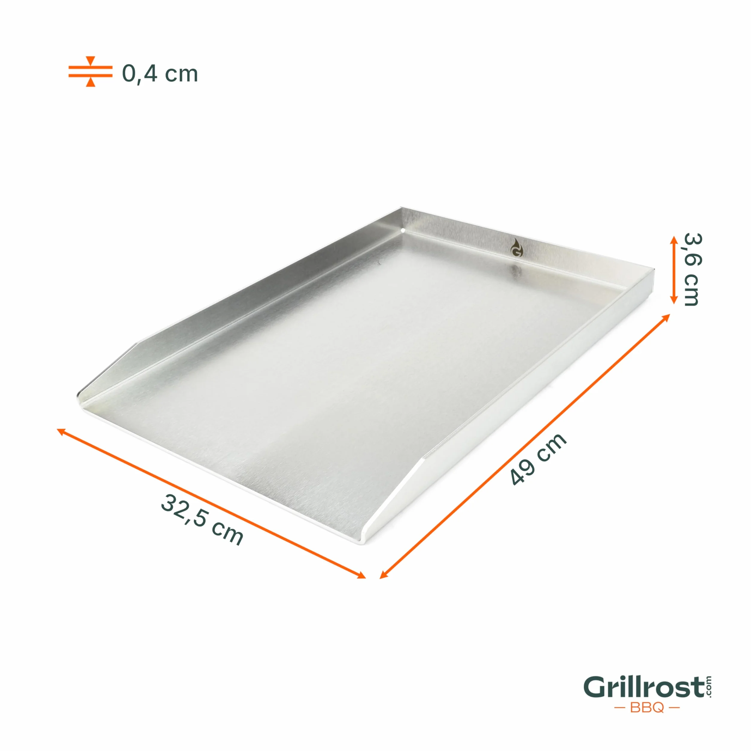 Płyta grillowa ze stali nierdzewnej Plancha 45x34cm 4mm do Weber Genesis I