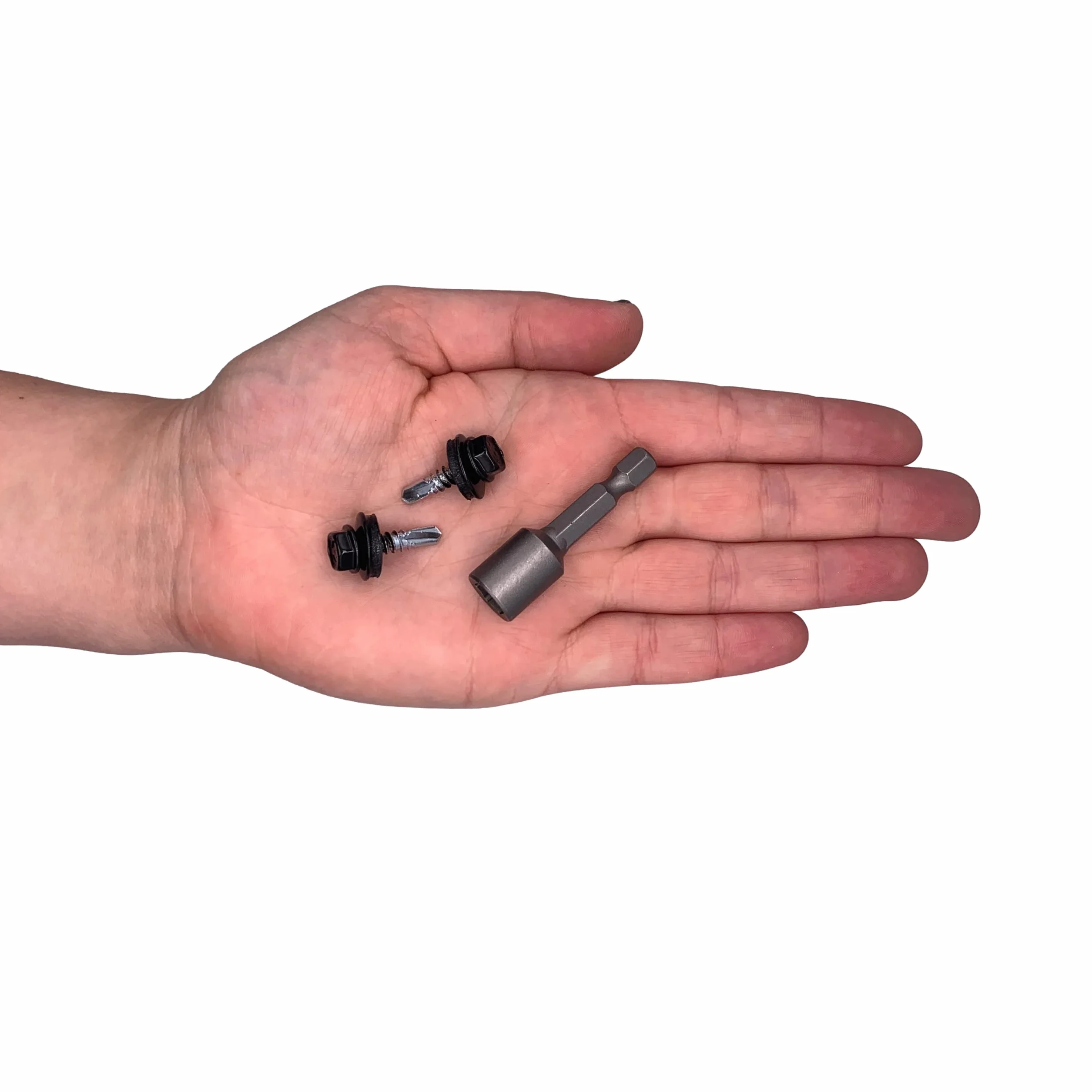 (300 sztuk) Śruby do dachów metalowych, 4,8 x 19 mm śruby samowiercające z podkładkami EPDM, lakierowana głowica podkładki, śruba z blachy metalowej (300, RAL 9005)