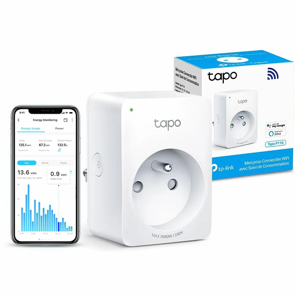 Tp-Link Tapo P110 Kamera Wifi, Biały, 1 gniazdko