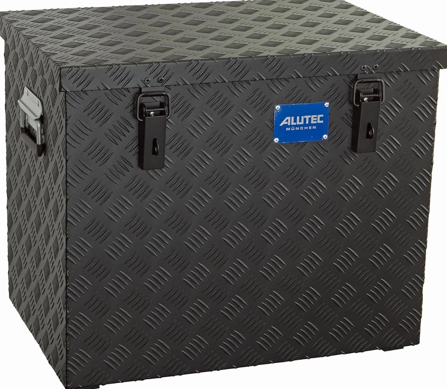 ALUTEC Aluminiowa skrzynka Extreme 120 (kolor czarny, pojemność 120 l, wymiary wewnętrzne (dł. x szer. x wys.) 600 x 400 x 500 mm/wymiary zewnętrzne (dł. x szer. x wys.) 622 x 425 x 520 mm, pudełko do