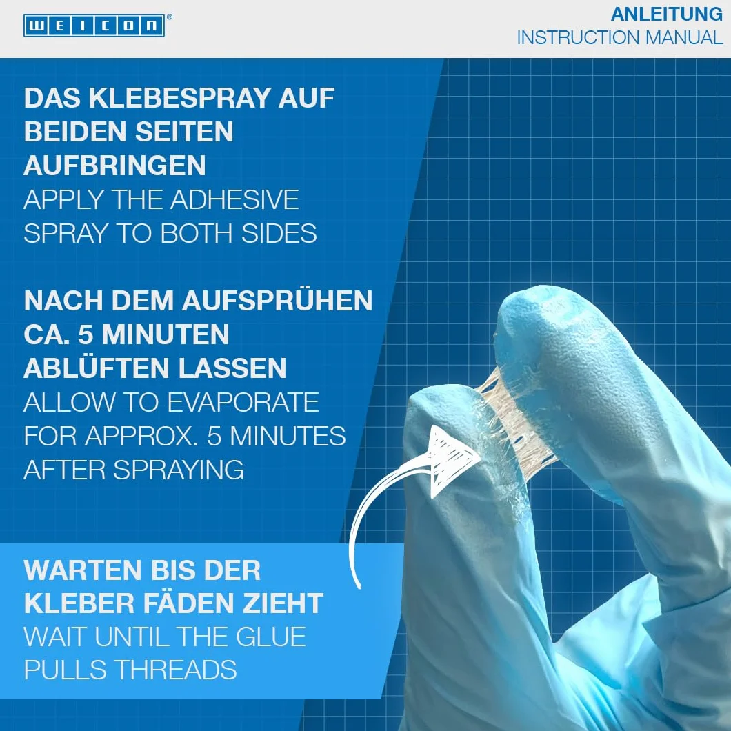 WEICON Klej uniwersalny w sprayu, ekstra mocny, biały, 500 ml