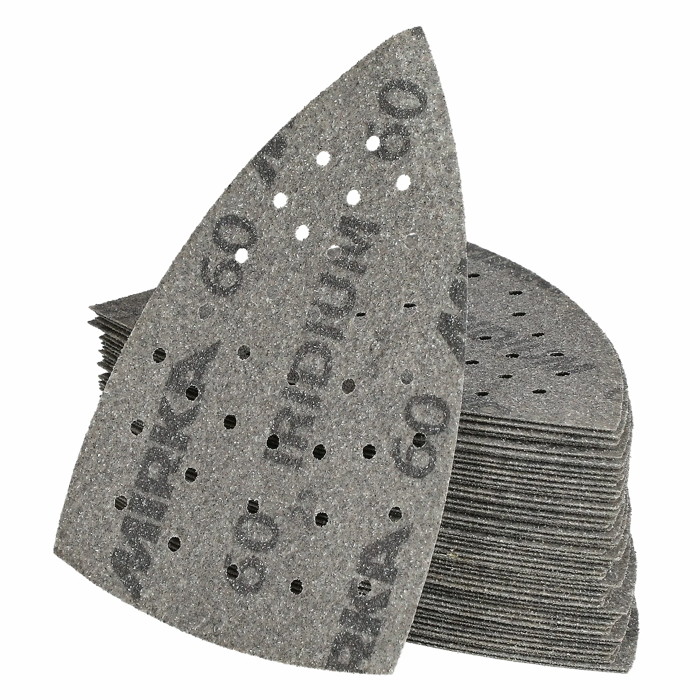 Mirka - papier ścierny - Iridium Delta 100x152x152 mm 36 otworów rzep | Trójkątny papier ścierny do lakieru szpachli podkładu drewna stali materiałów mineralnych tworzyw sztucznych
