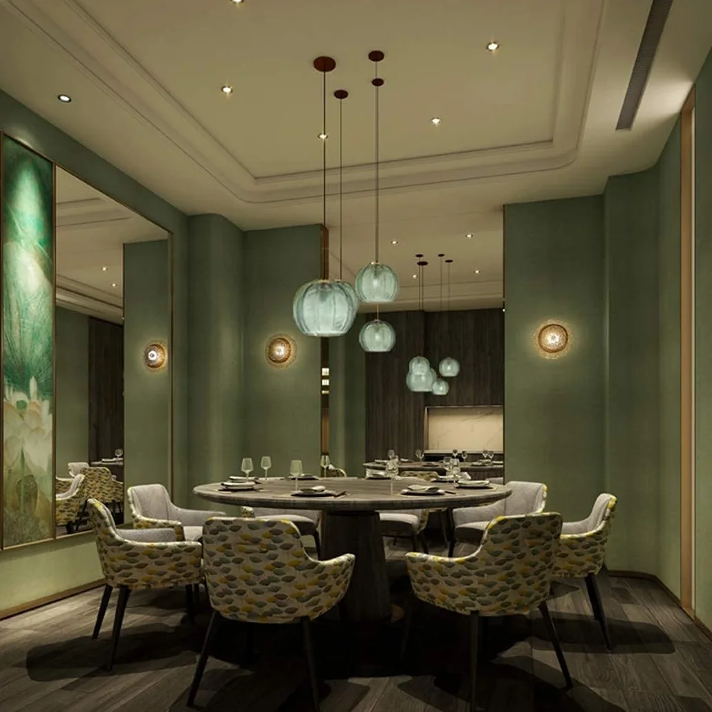 Trawiasta zieleń Nordic szklana lampa wisząca nowoczesna prostota metalowy żyrandol oświetlenie wewnętrzne lampa wisząca do baru restauracja salon sypialnia lampa wisząca E27