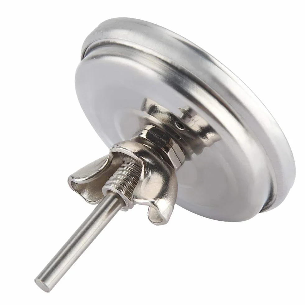 Focket termometr do grilla analogowa tarcza metalowy 100-370°C głębokość zanurzenia 3,9 cm