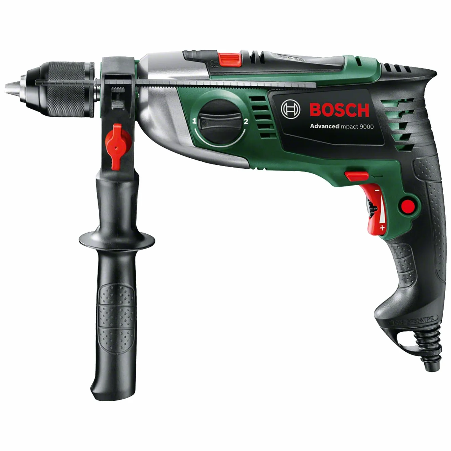 Bosch wiertarka udarowa AdvancedImpact 900 (dodatkowy uchwyt, ogranicznik głębokości, walizka, 900 W)