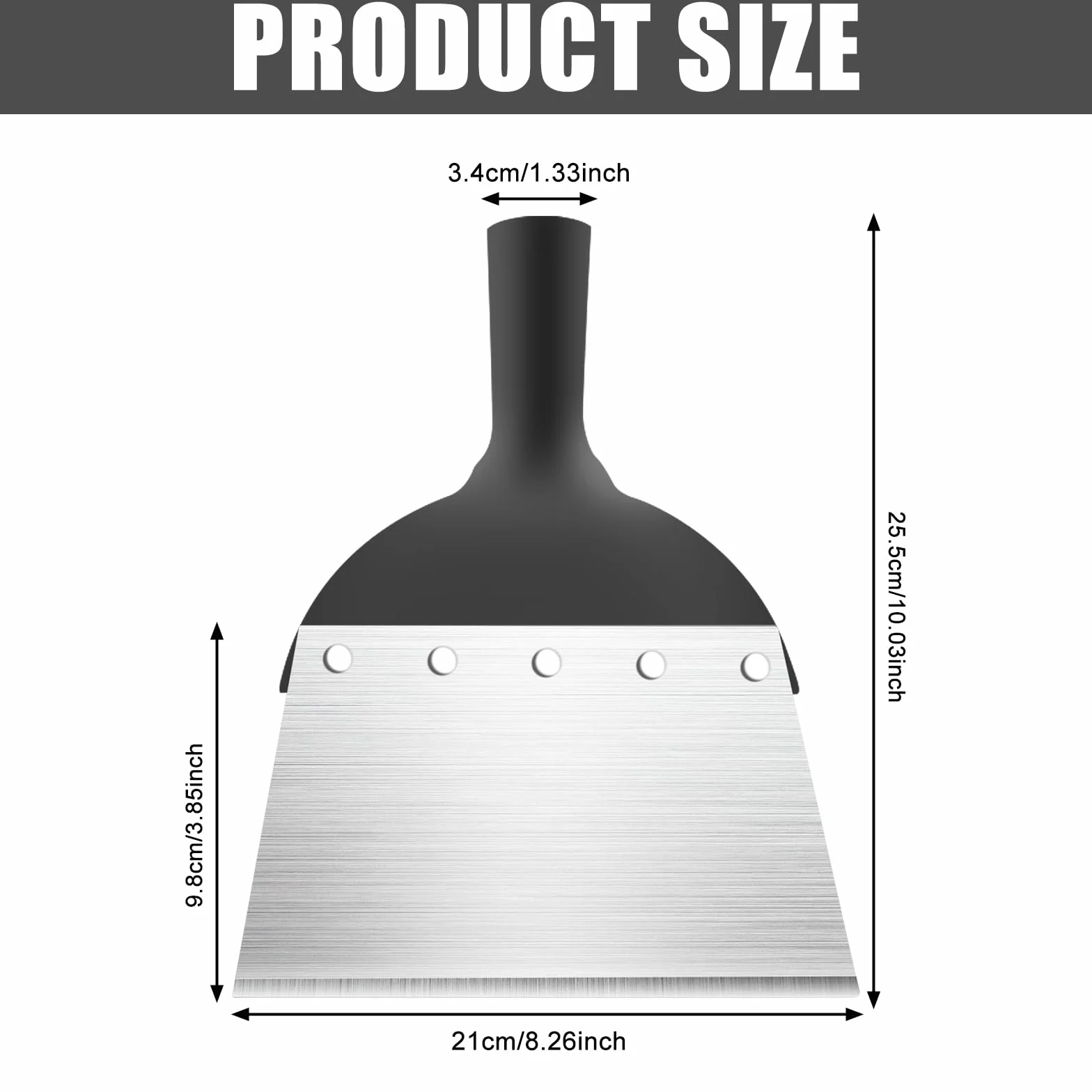 Wielofunkcyjna szufla ogrodowa 21 cm metalowa