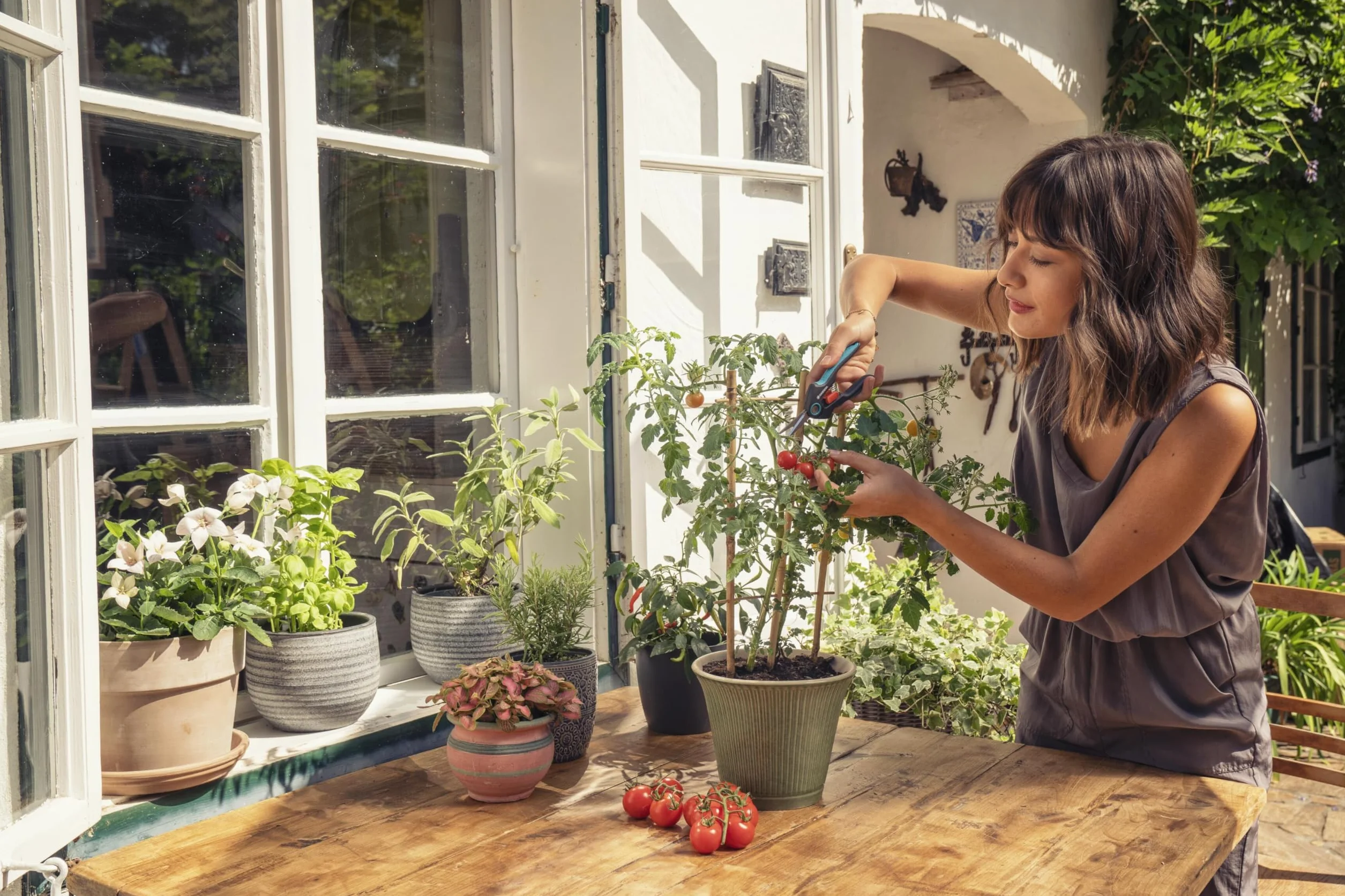 Gardena FreshCut: Nóż ze stali nierdzewnej do precyzyjnego przycinania ziół, owoców lub kwiatów, ostrze 47 mm, ergonomiczny uchwyt, z osłoną bezpieczeństwa (12212-20)
