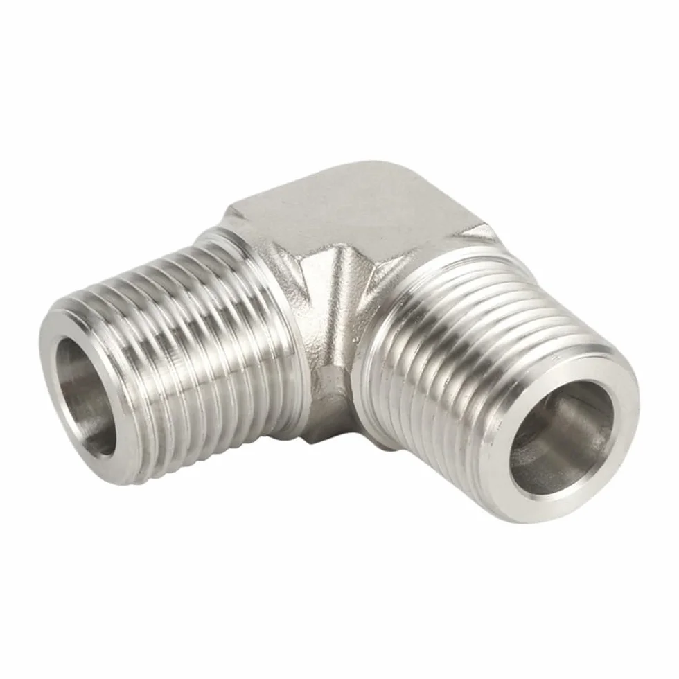 316 stal nierdzewna męski NPT łokieć 1/8 1/4 3/8 1/2 3/4 cala adapter złącza 3000psig 20MPa łącznik rurowy 1 szt. (0.3 cm)