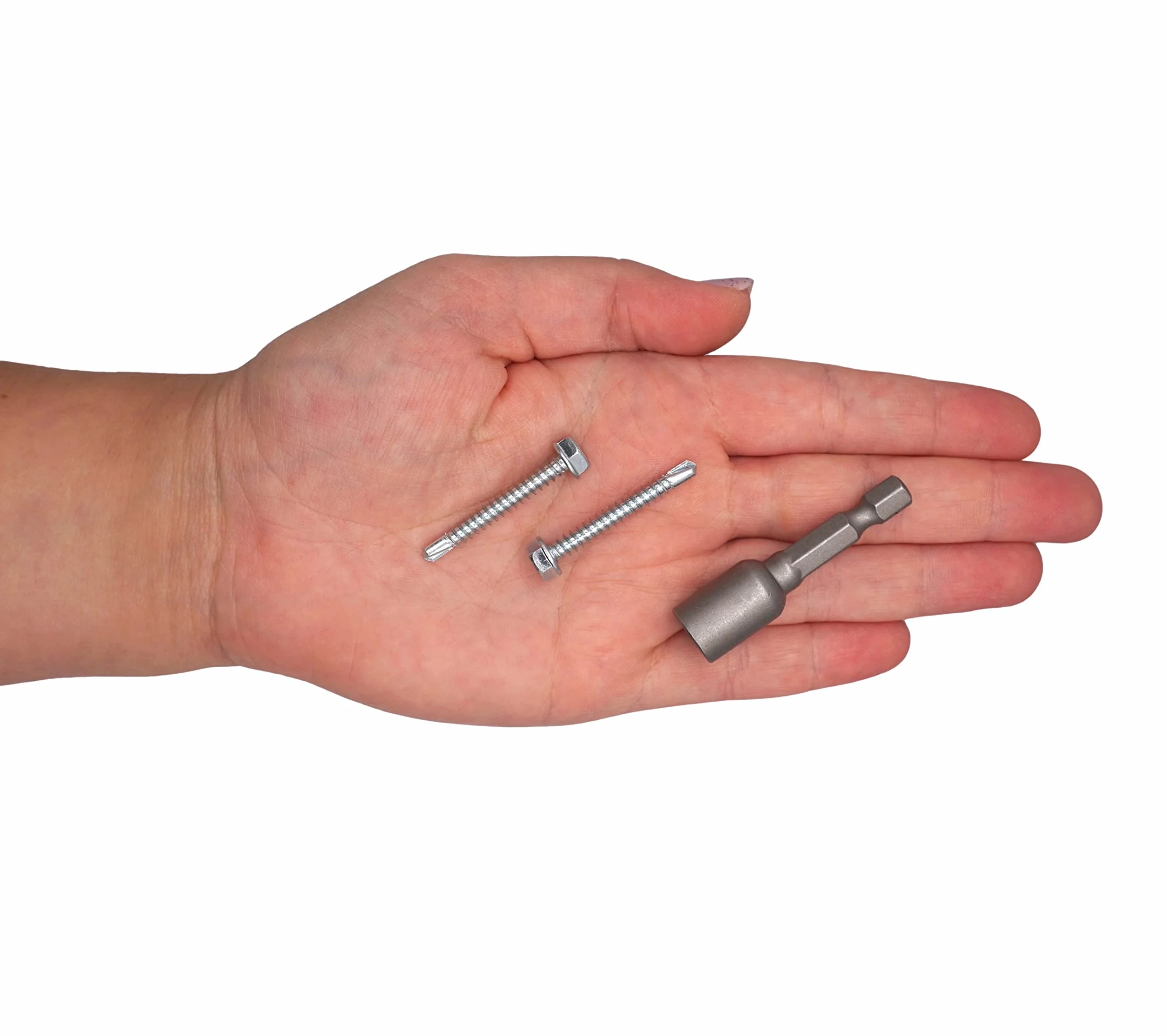 SKIR'CO (50 szt.) DIN 7504 K Stal ocynkowana 4,2 x 32 mm śruby, samoniercająca się śruba do blachy metalowej, łeb sześciokątny