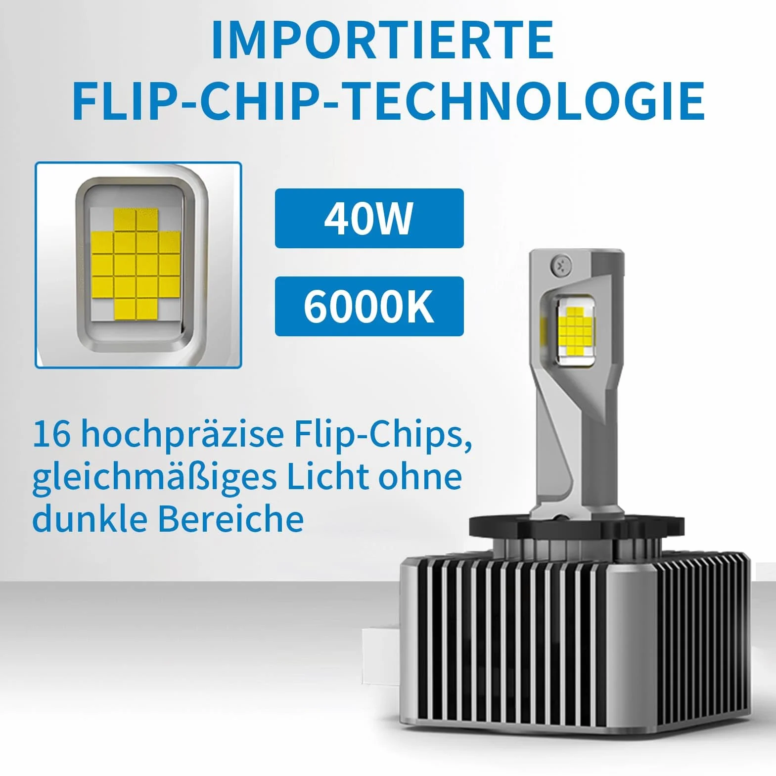 D1S Xenon Brenner 6000K–weiß Extra Hell, 12V 60W, zugelassen, OEM-Ersatz, CANBUS-fehlerfrei, Xenon Scheinwerferlampe – 2 Stück