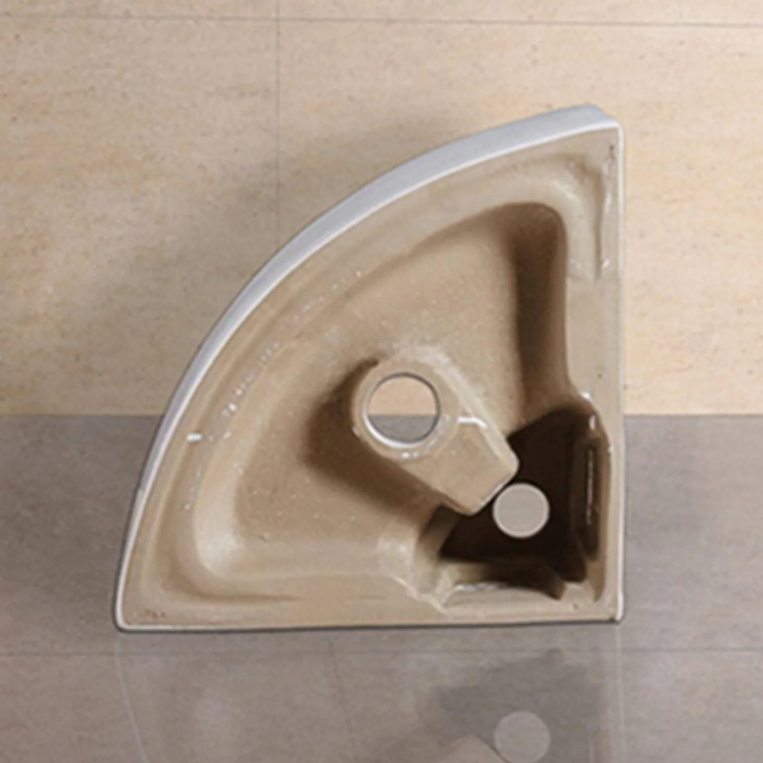 Umywalka Łazienkowa Biała, Mała, Narożna, Do Montażu Na Ścianie? Trójkątna, Porcelanowa, Ceramiczna, Do Montażu Na Ścianie, Mini Umywalka Łazienkowa, Umywalka Nablatowa,