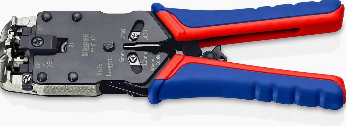 KNIPEX Szczypce do zagniatania wtyków telefonicznych typu Western w blister z osłonkami wielokomponentowymi 200 mm, 97 51 12 SB