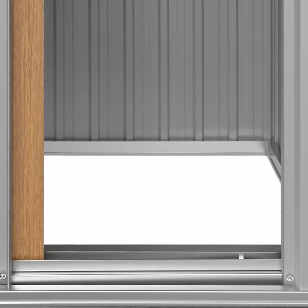 vidaXL Domek ogrodowy brązowy 126x97,5x177 cm ocynkowana stal