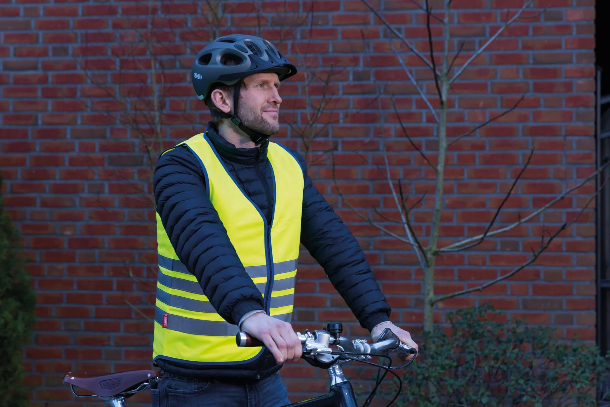 ABUS Kamizelka odblaskowa Lumino Reflex Vest – kamizelka bezpieczeństwa zapewnia lepszą widoczność w dzień i w nocy – dla dorosłych – z zamkiem błyskawicznym