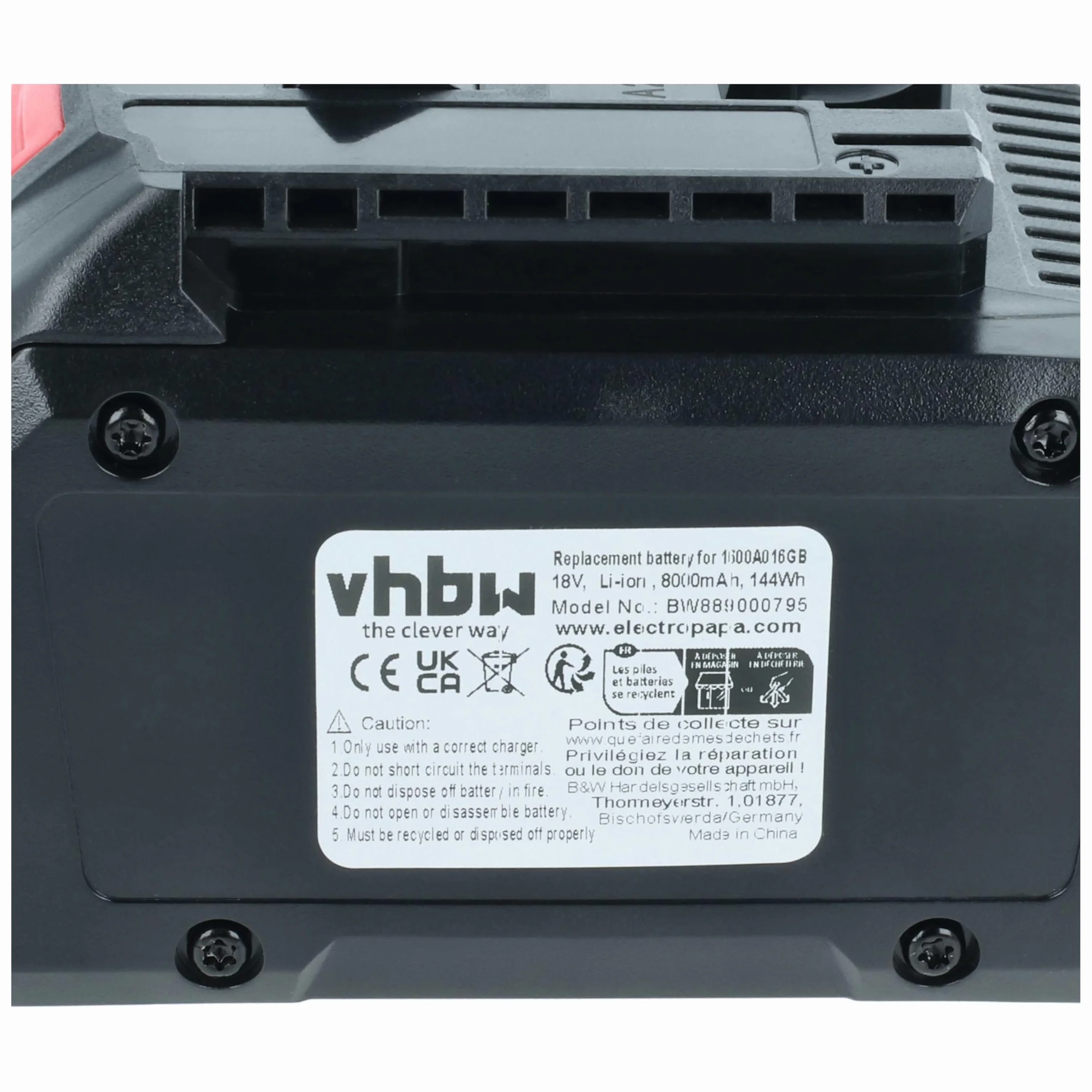 vhbw Akumulator kompatybilny z Fein ASCD 18-300 W2 AS, ASCD 18-200 W4 AS, ASCD 18-1000 W34 AS (8000 mAh, litowo-jonowy, 18 V)