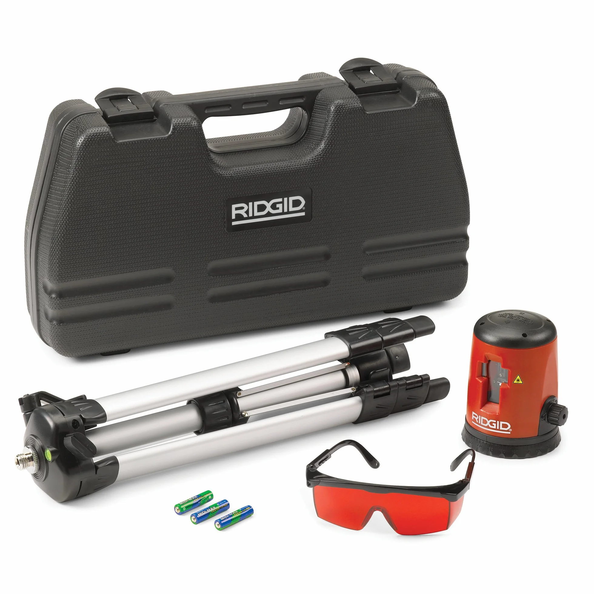 RIDGID 38758 Micro CL-100 samopoziomujący zestaw poziomej i pionowej poziomicy laserowej z 30-metrowym zasięgiem wewnętrznym