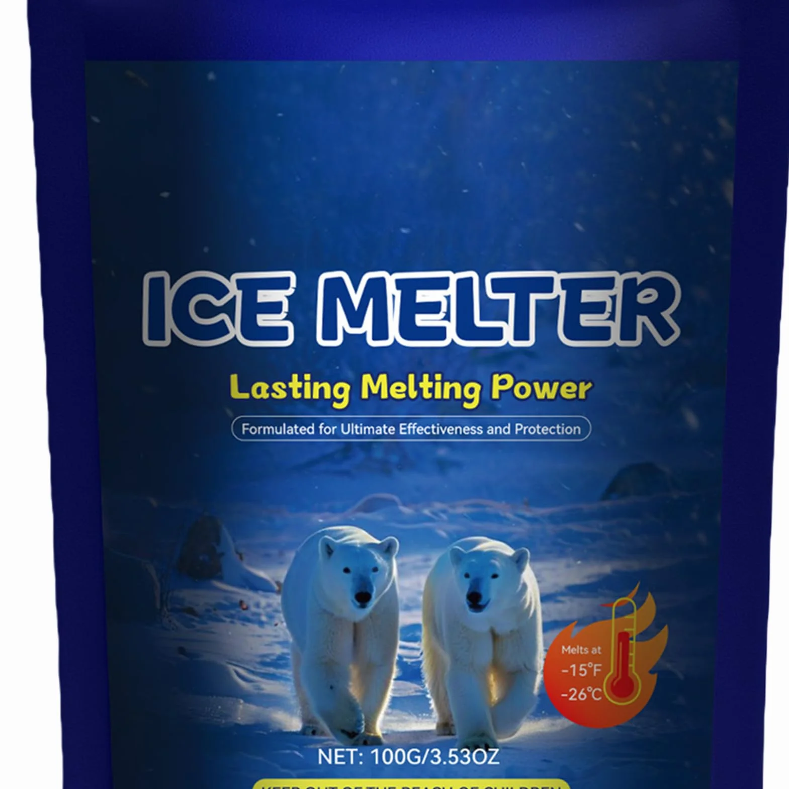 Ice Melter for Driveway - 100g Snow Removal Agent | Fast Acting Deicer for Concrete Road Garage Winter