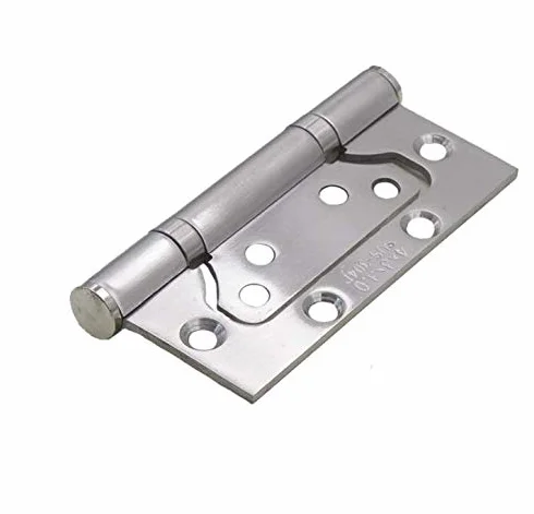 E EBETA 4 x zawias drzwiowy ze stali nierdzewnej, zawiasy drzwiowe, zawiasy ze stali nierdzewnej, grubość 2,5 mm, srebro