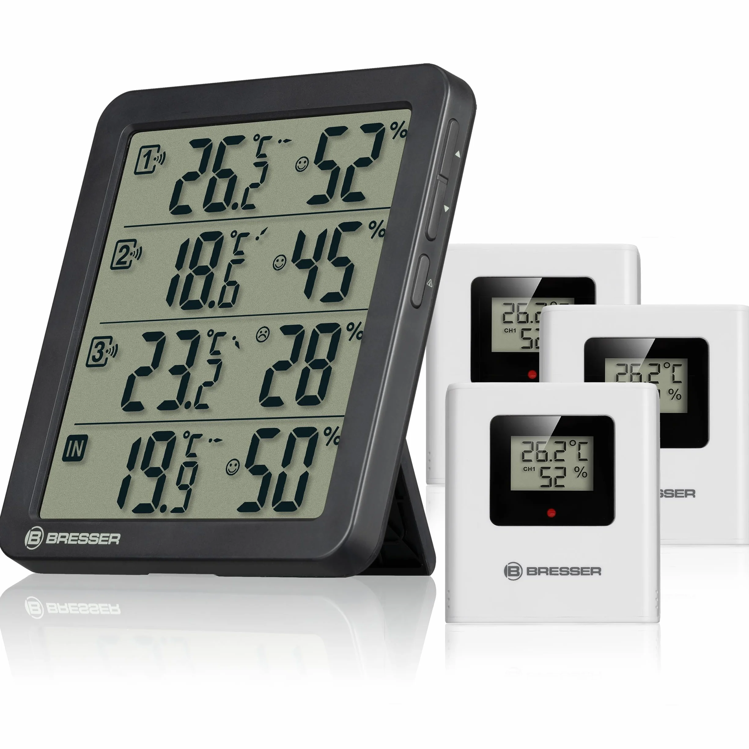BRESSER Quadro NV Termometr/higrometr czarny