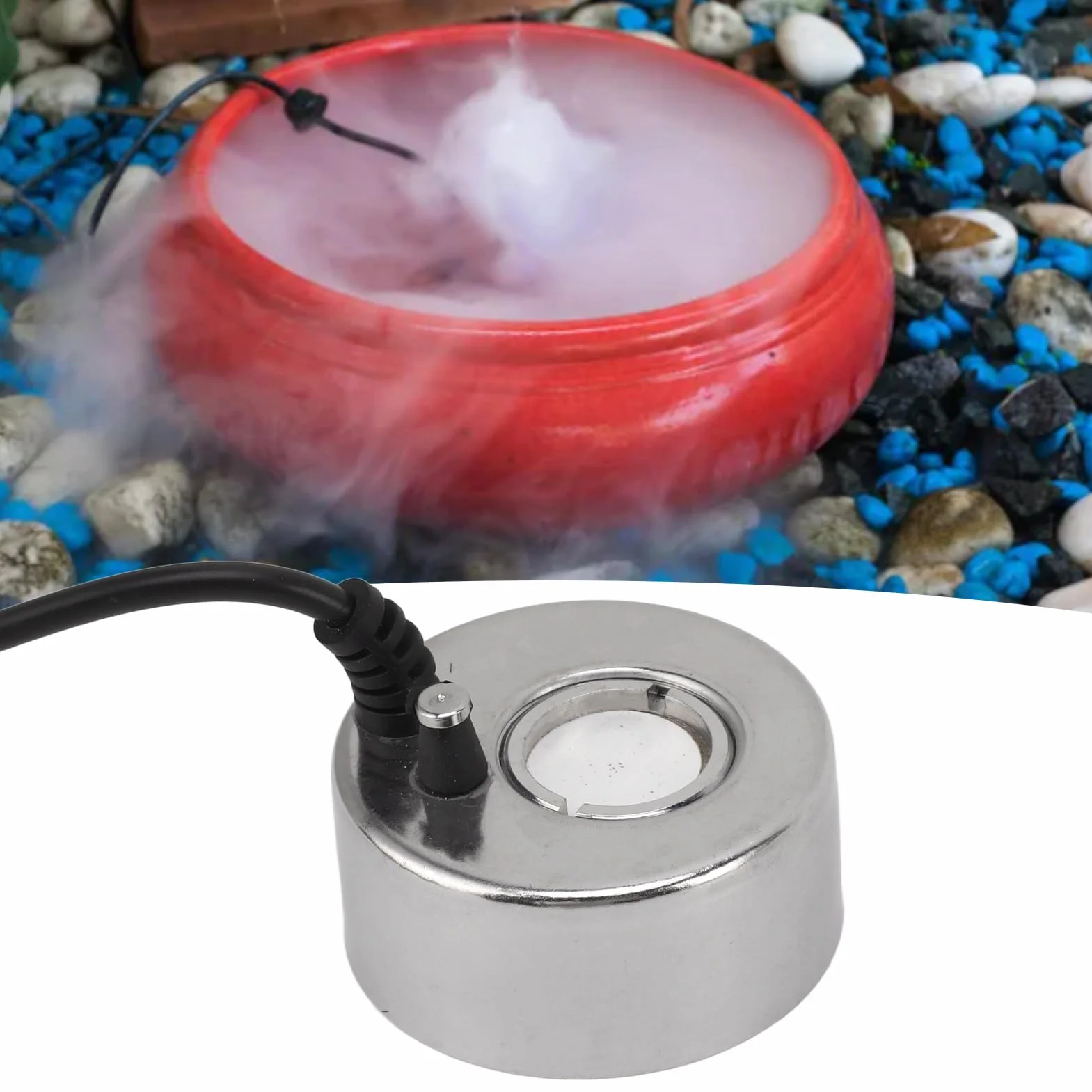 Nawilżacz Srliya DC 12V Interfejs Fontanna Wewnętrzna Atomizer Mgła Fontanna Do Ogrodów Skalnych Akwarium dla Ptaków Dekoracja