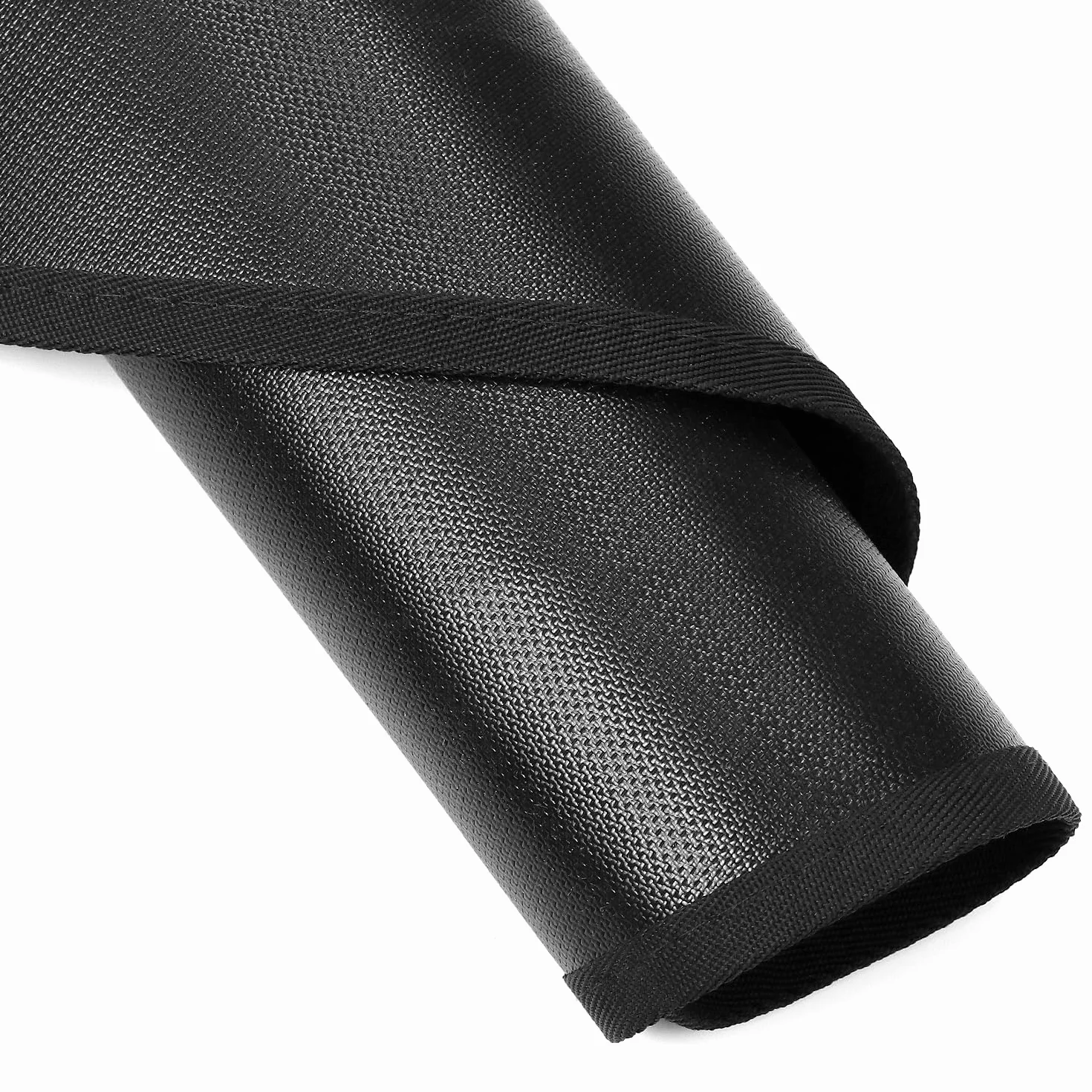 QWORK Okrągła mata do paleniska 102 cm, odporna na ciepło, ognioodporna na taras, trawę, patio