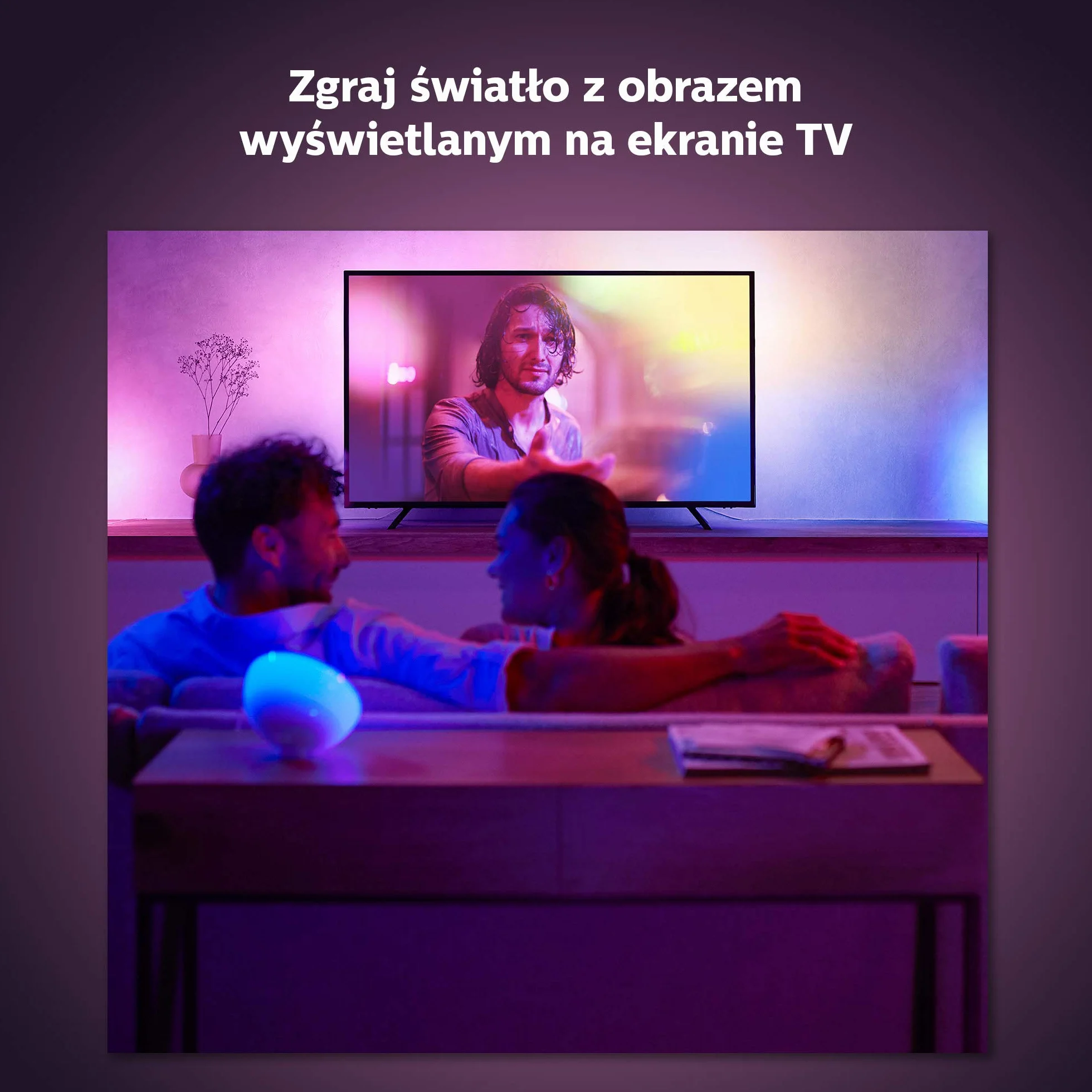 Philips Hue Play Taśma LED, 75 cali, Gradient Taśma LEDowa z 16mln Kolorów, Smart LED do Podświetlenia TV i Gamingu