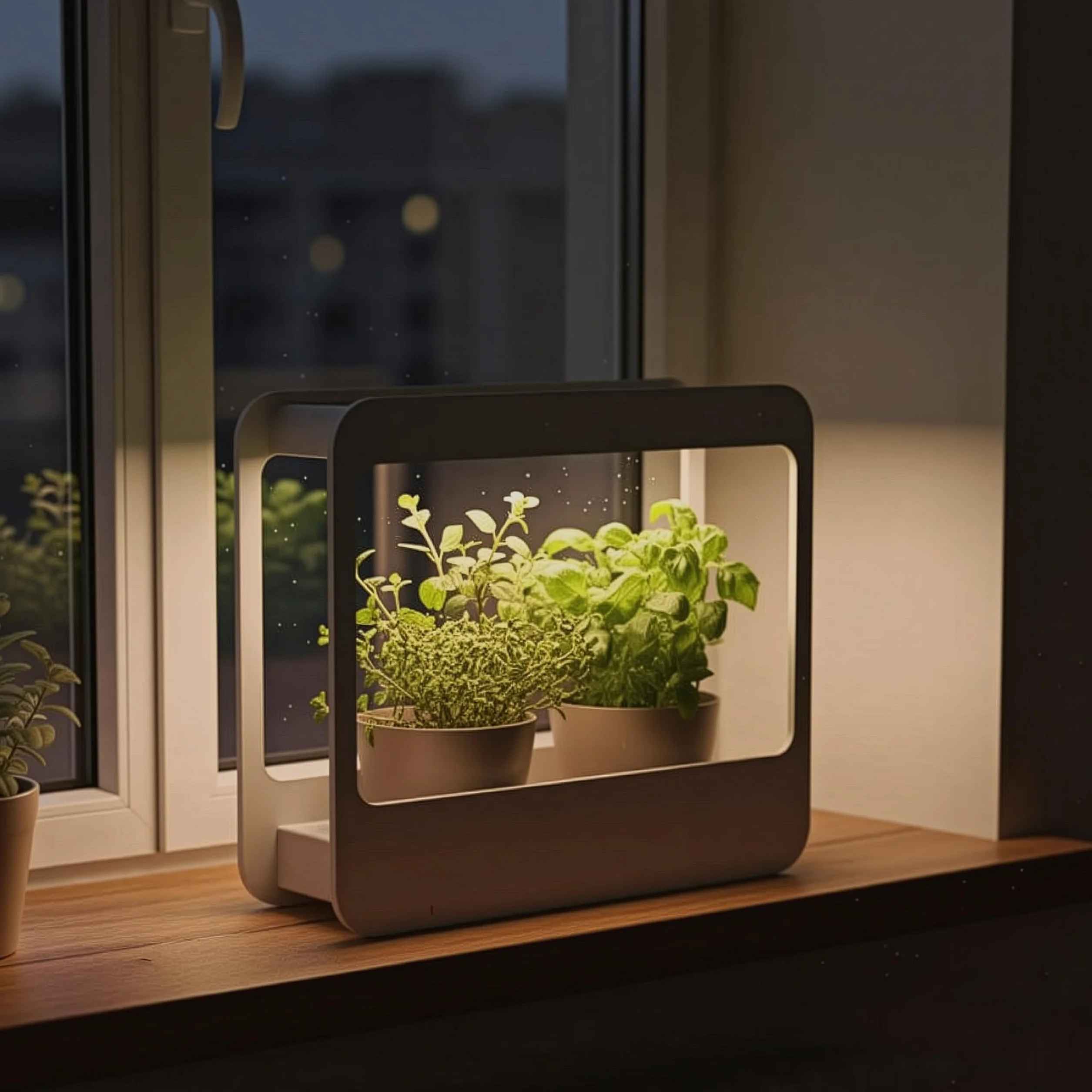 Romberg Homegarden mini szklarnia pokojowa z oświetleniem LED biała 50,5 x 21 x 40 cm