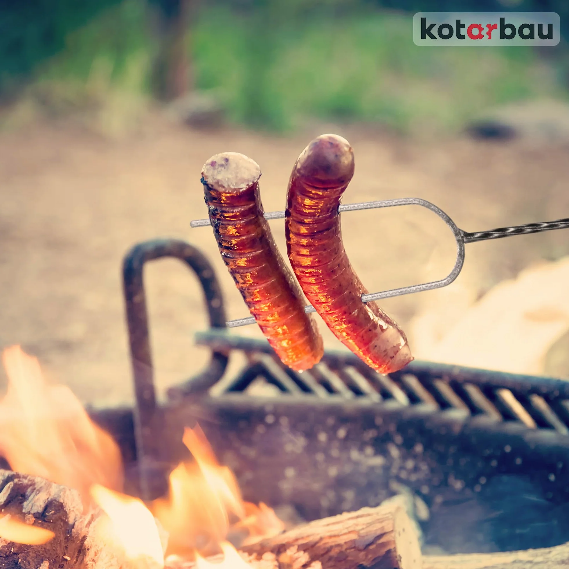 KOTARBAU® Zestaw 10 szt. Widełki Ogniskowe - 100 cm - Kijek na Kiełbasę - Widelec na Ognisko - Widełki na Grilla