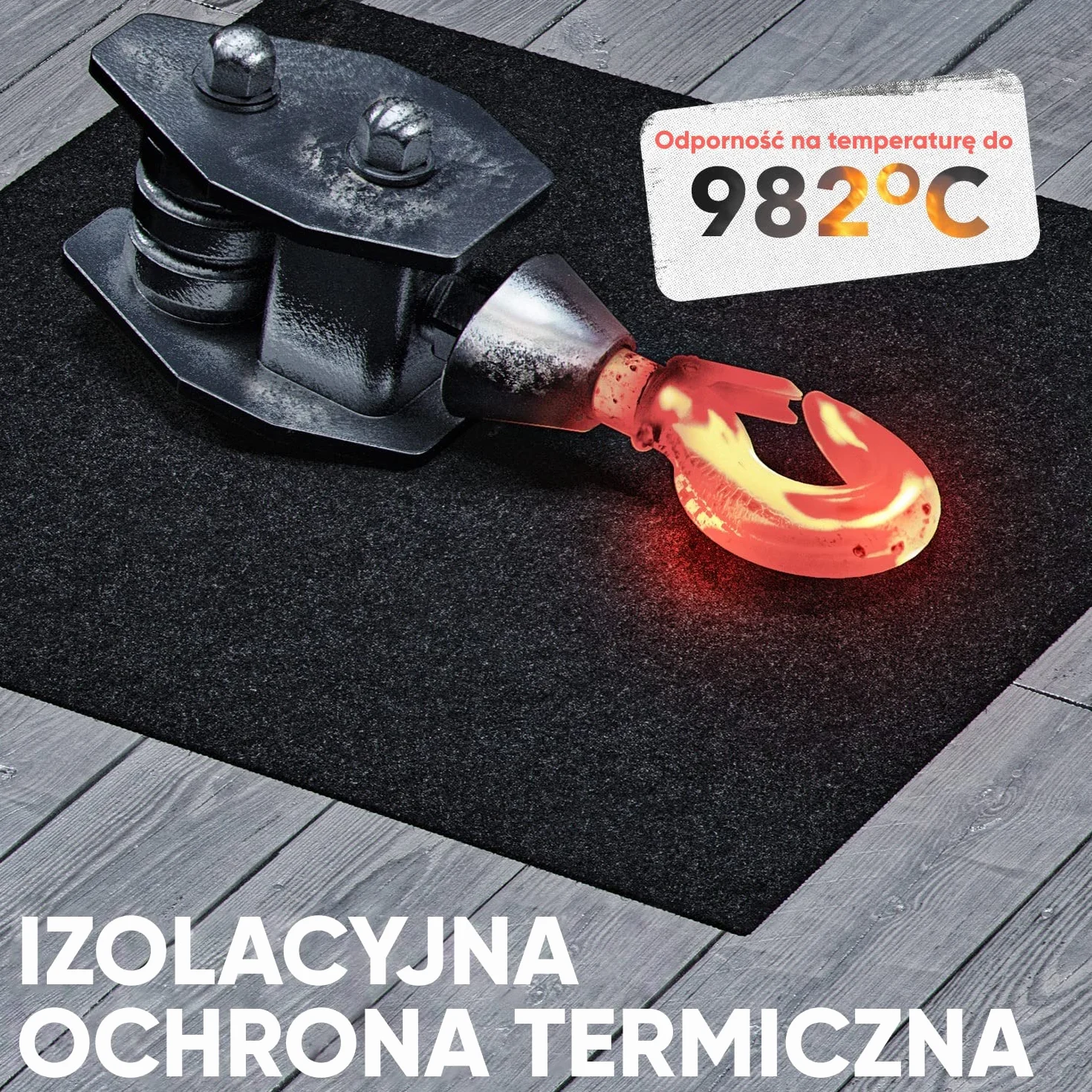 EVOCAMP dywan ognioodporny 50x50 cm mata lutownicza 982°C