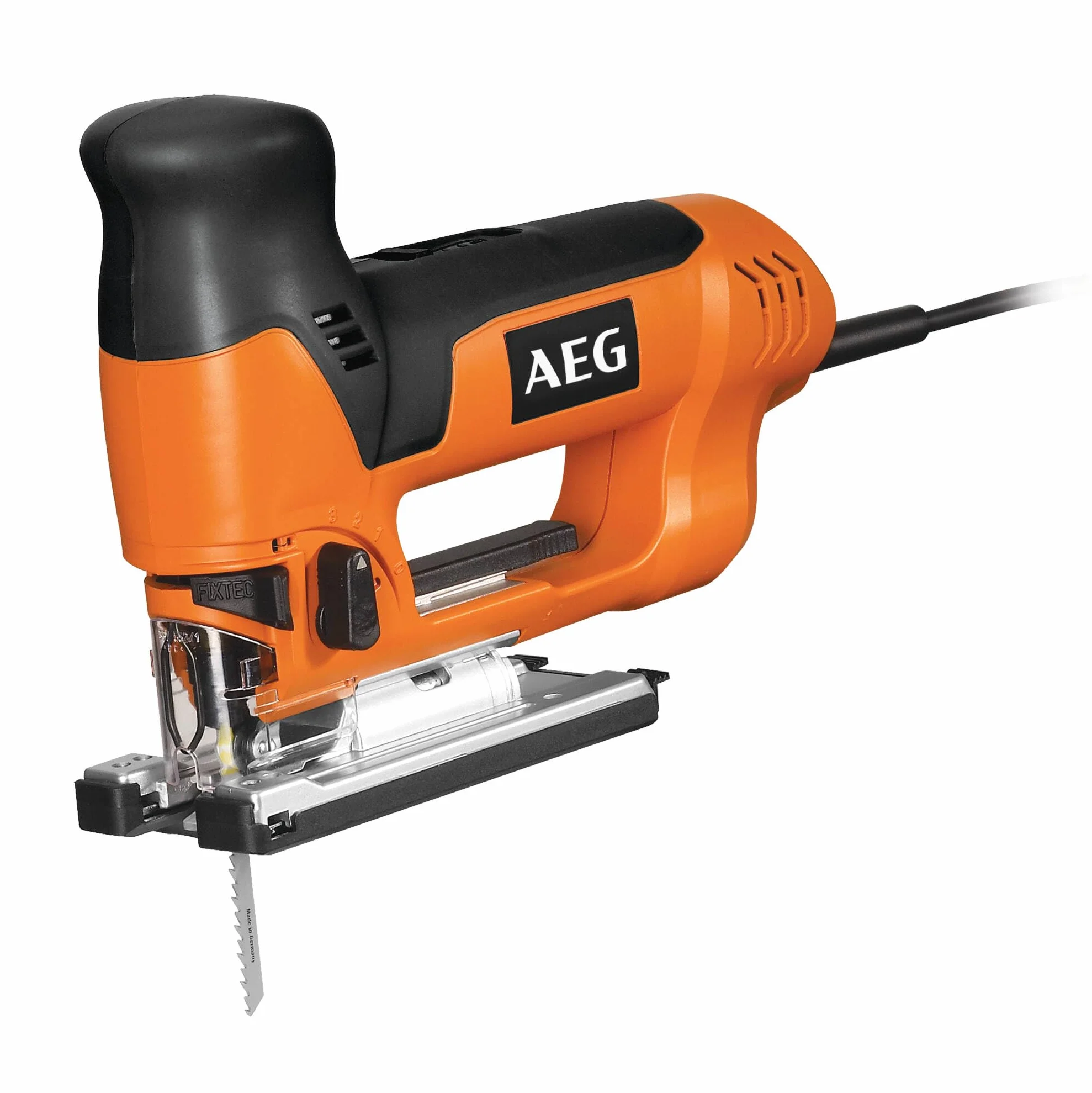 AEG - Elektryczna wyrzynarka 705 W, 110 mm drewno, w zestawie z ostrzem, rozbłyskami, skrzynka - ST800XE