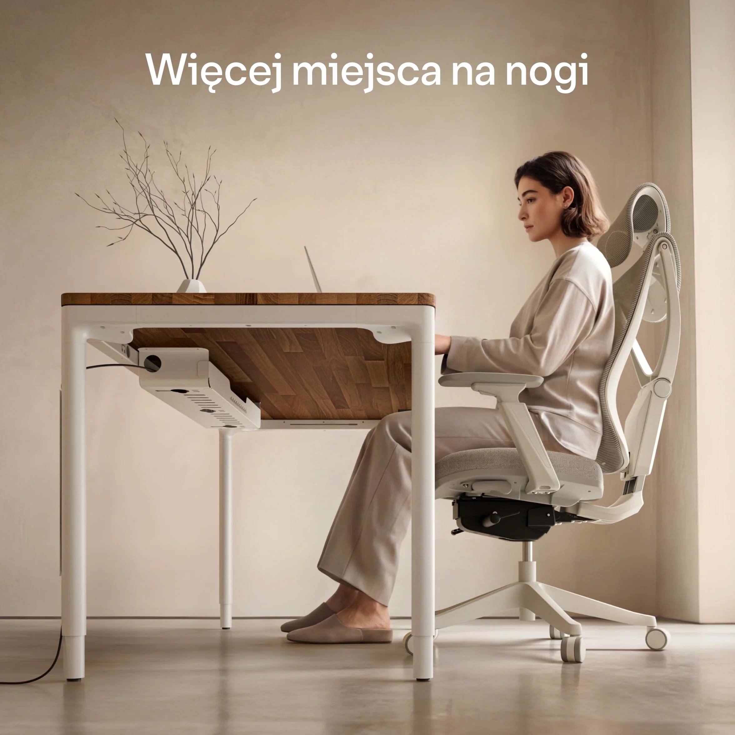 Cable Management Pro – Organizer kabli pod biurko z wbudowaną listwą zasilającą, stalowa tacka na kable z magnetyczną osłoną, wentylowana konstrukcja, łatwy montaż