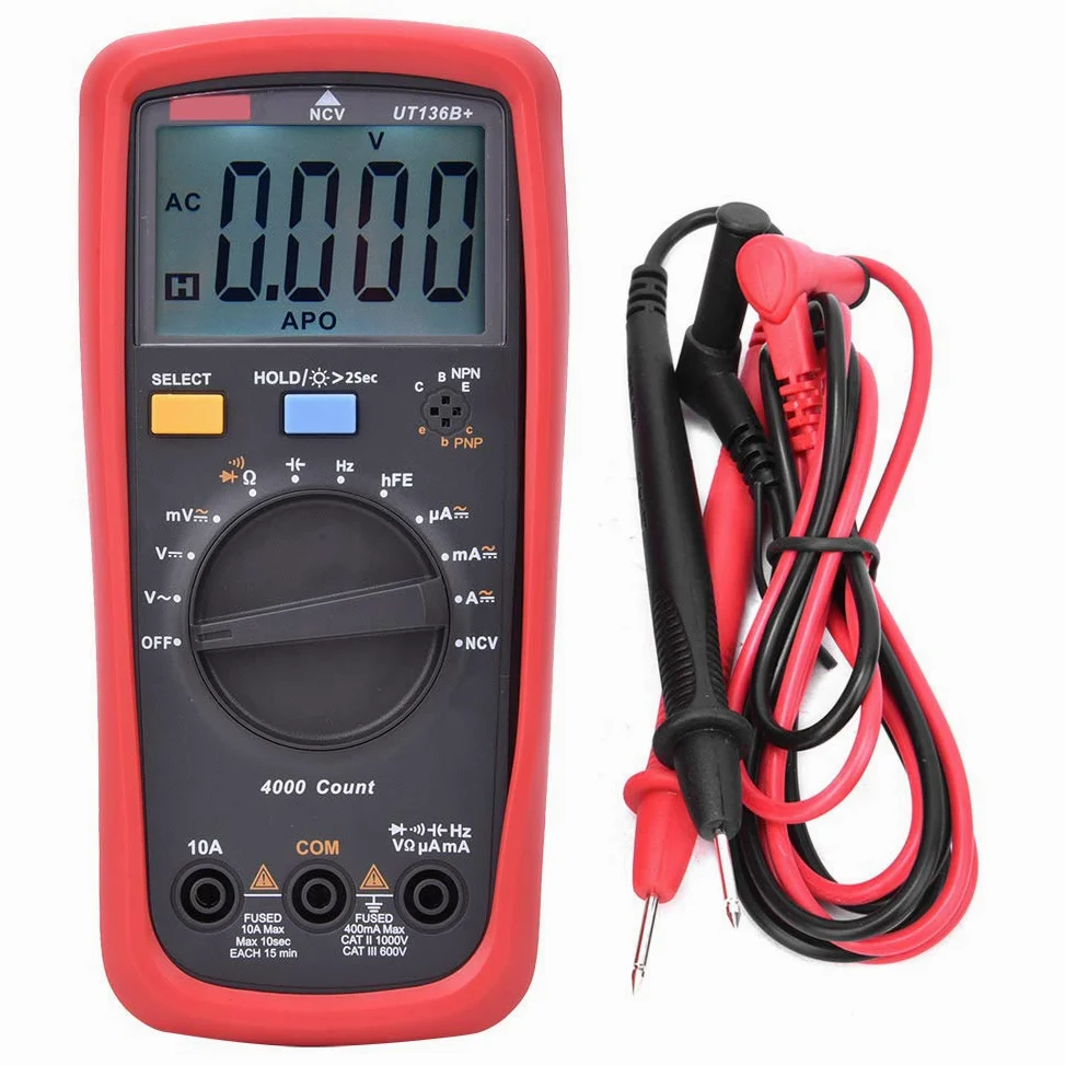 UNI T UT136B Przenośny Multimetr Cyfrowy Auto Range Multimetr Cyfrowy Tester Rezystancji Pojemności Automatyczne Zasilanie Solidny Trwały Dla Elektrotechniki