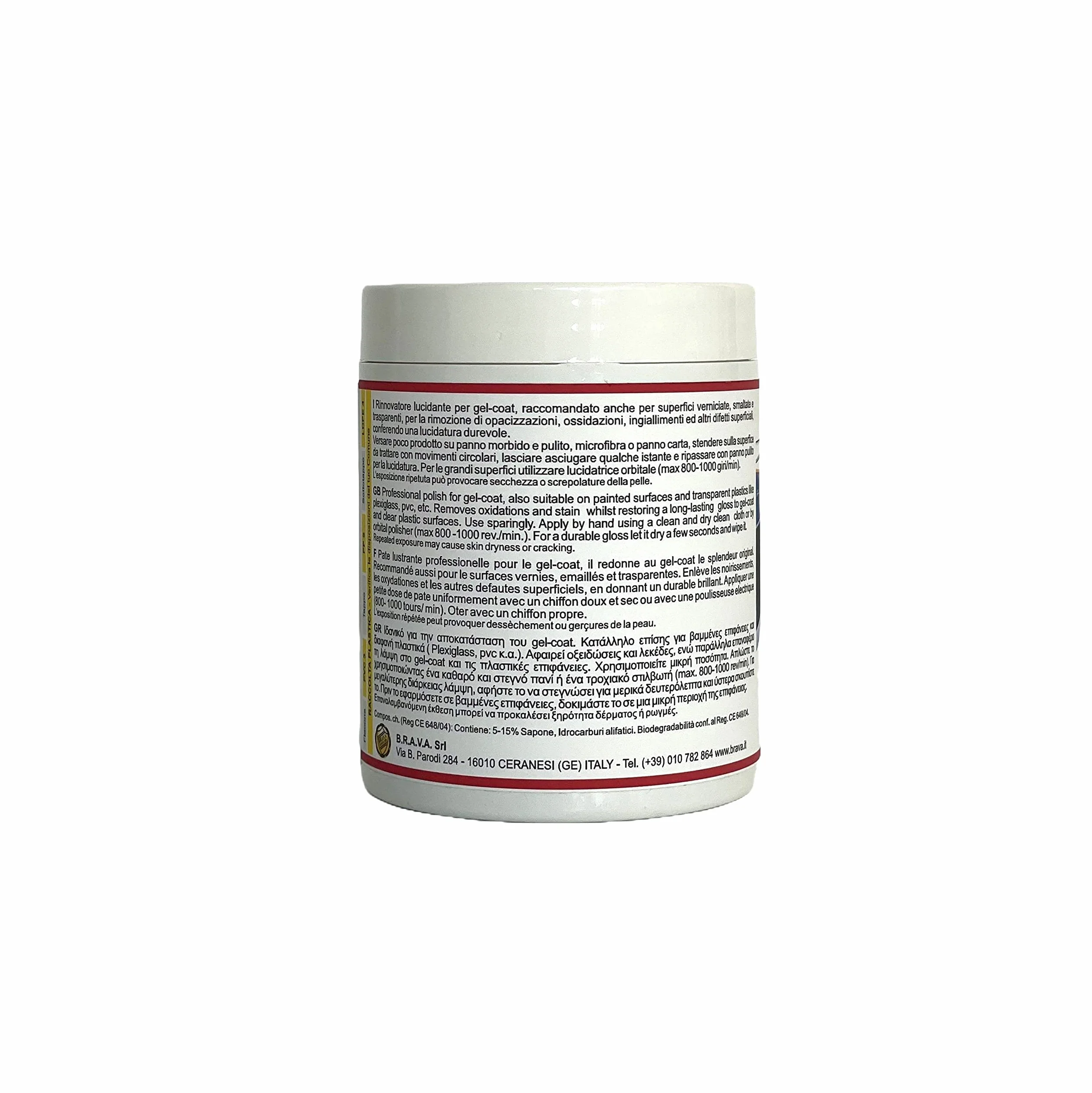 IOSSO XQG5 pasta polerska do włókna szklanego unisex – dla dorosłych, biała, 500 ml