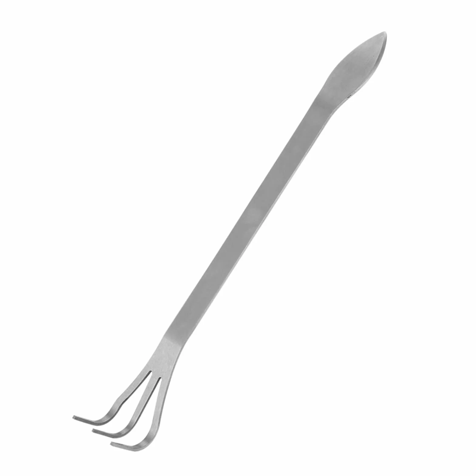 Ręczny Kultywator 3-Zębny ze Stali Nierdzewnej 24 cm, Narzędzie Ogrodnicze do Spulchniania Gleby i Pielęgnacji Bonsai, Ergonomiczny Grabie do Łatwej Pracy w Ogrodzie