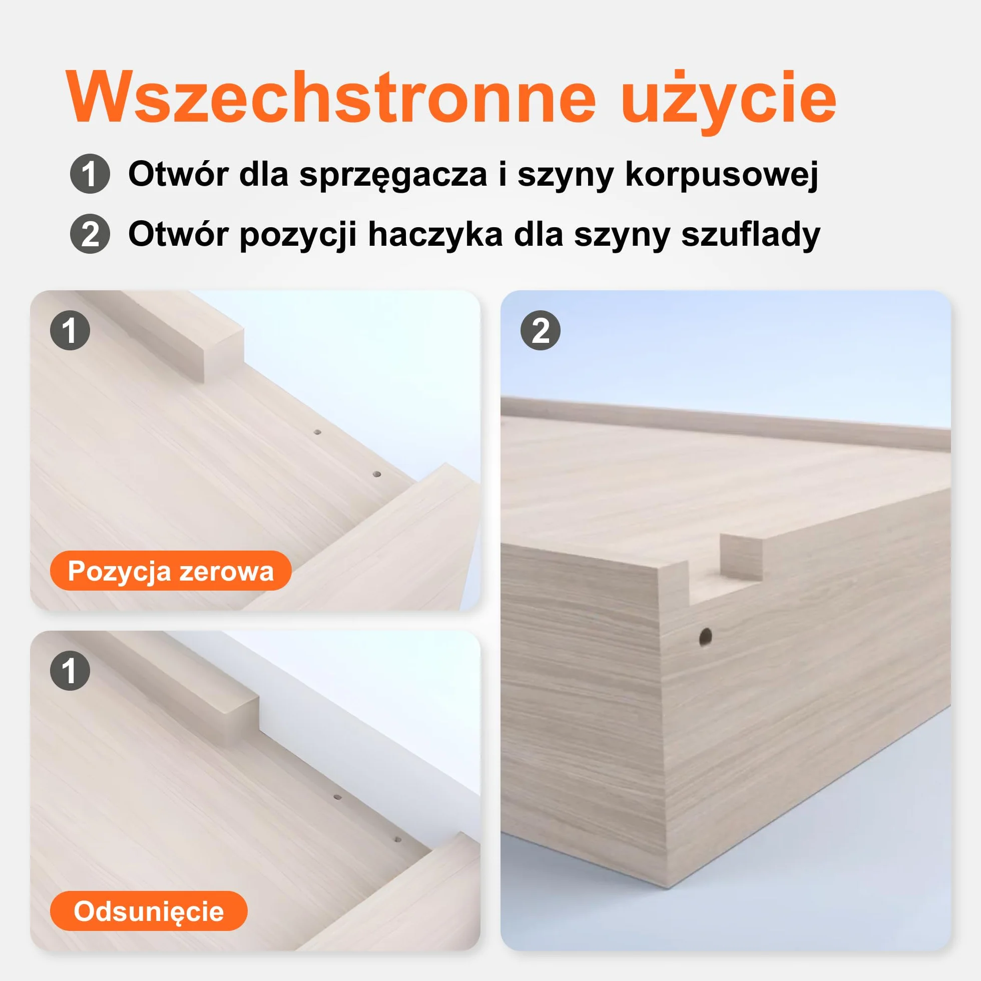 Blum Szablon wiertniczy do TANDEM/MOVENTO, T65.1000/T65.9000 ręczny powered, pomarańczowy, szablon do wiercenia, tworzywo sztuczne